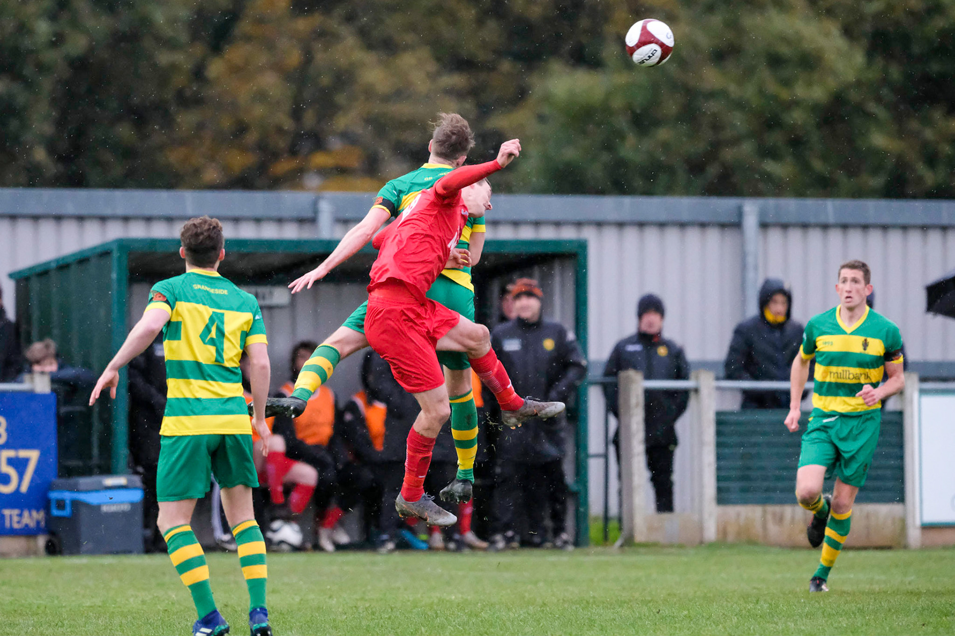 Runcorn Linnets Vs Prescot Cables 

Buildbase FA Trophy Second Qualifying round match at Millbank Linnets Stadium during the 2019/20 season 09/11/2019.

Photograph by John Middleton