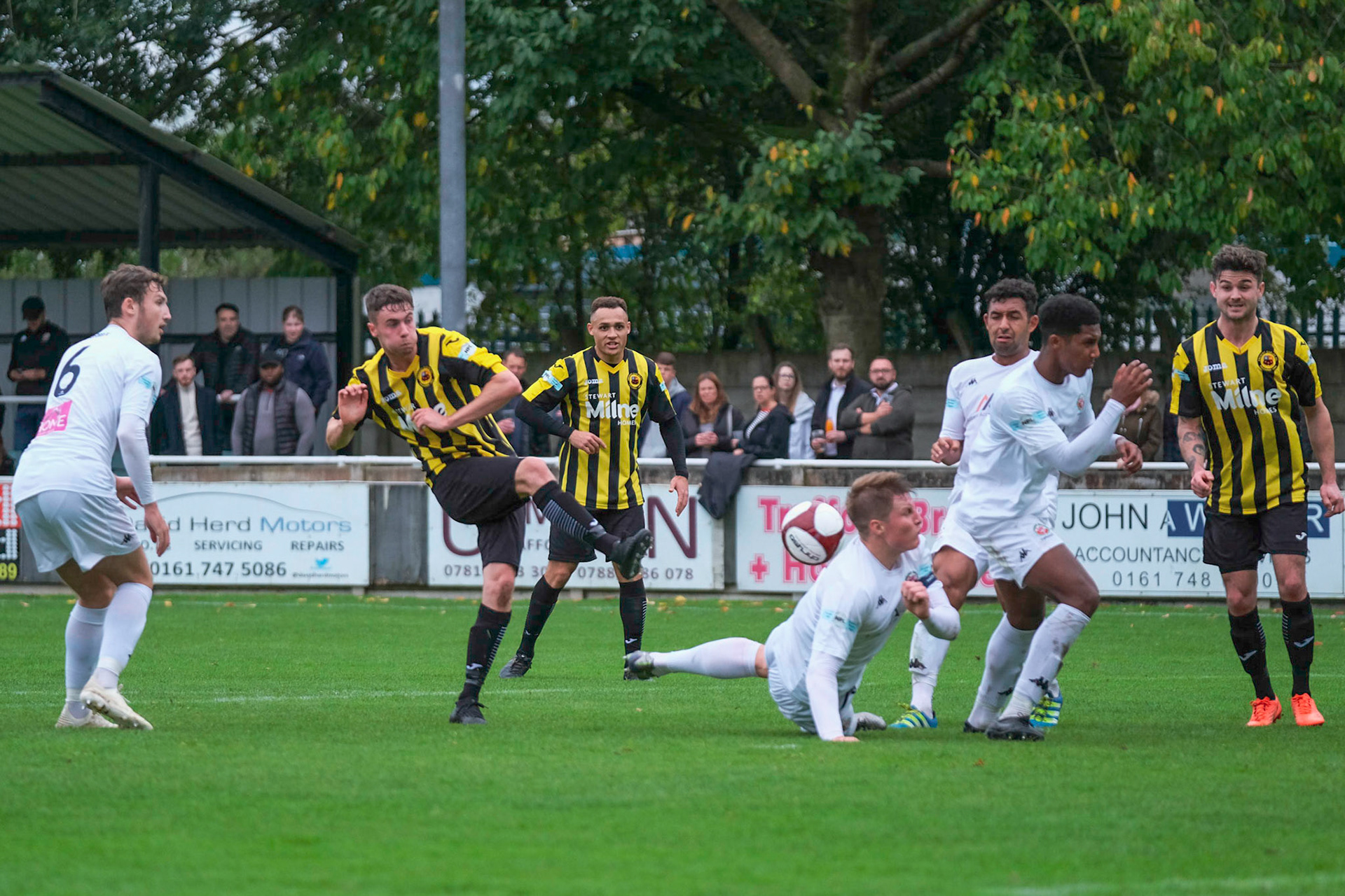 Trafford vs Prescot Cables 

League match at Shawe View during the 2019/20 Betvictor Northern Premier season 05/10/2019.

Photograph by John Middleton