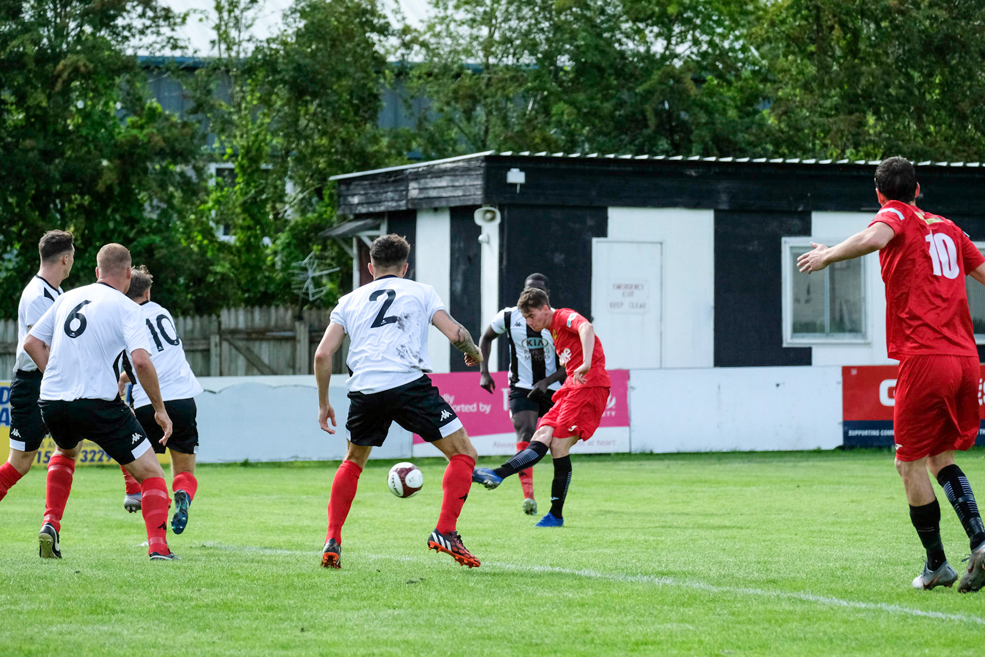 Kendal Town vs Prescot Cables 

Bet Victor League game match at Parkside Road during the 2019/20 season 17/08/2019.

Photograph by John Middleton