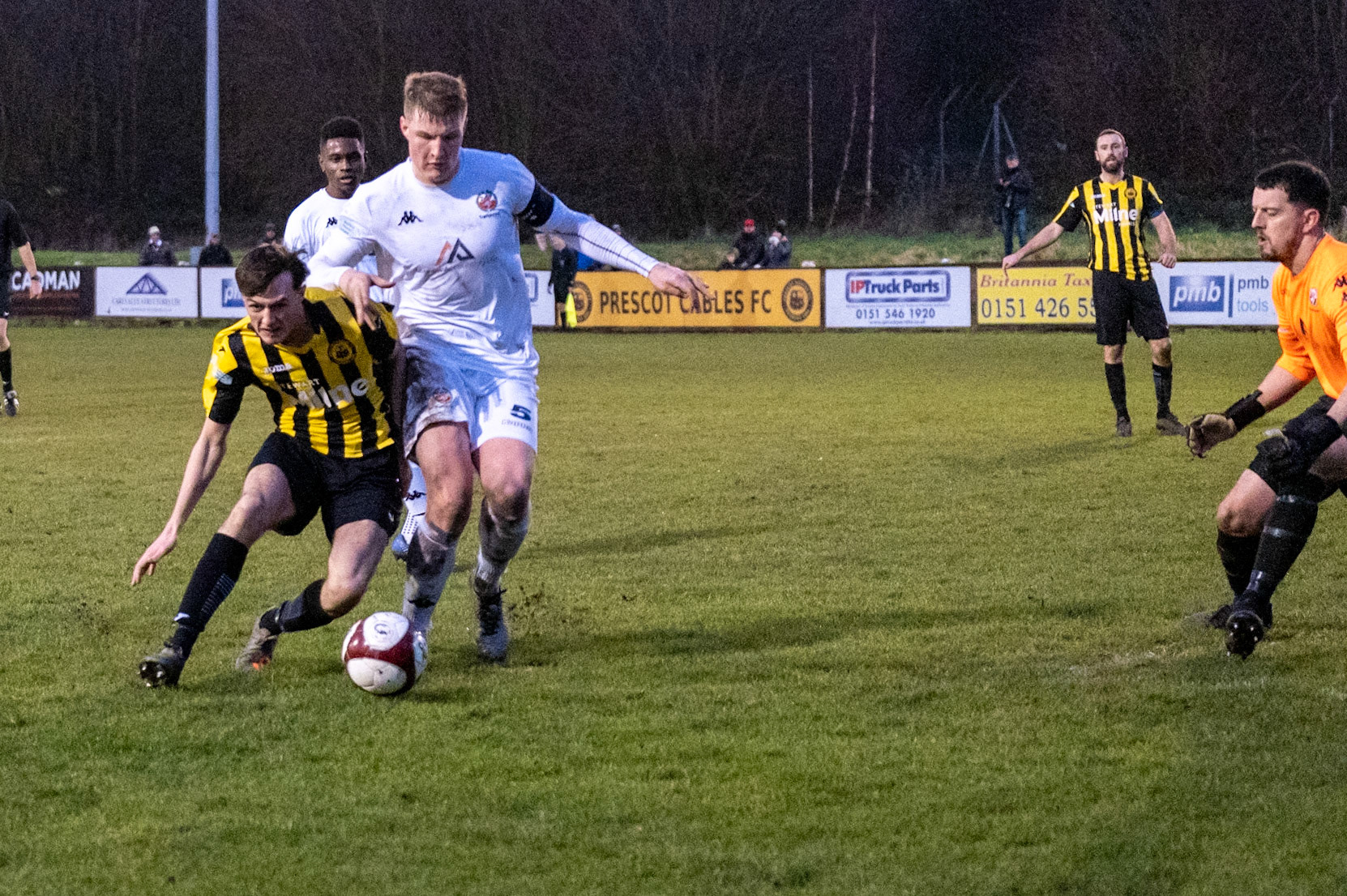 Prescot Cables vs Trafford 

match at IP Truck Parts Stadium during the 2019/20 Betvictor Northern Premier season 18/01/2020.

Photograph by John Middleton