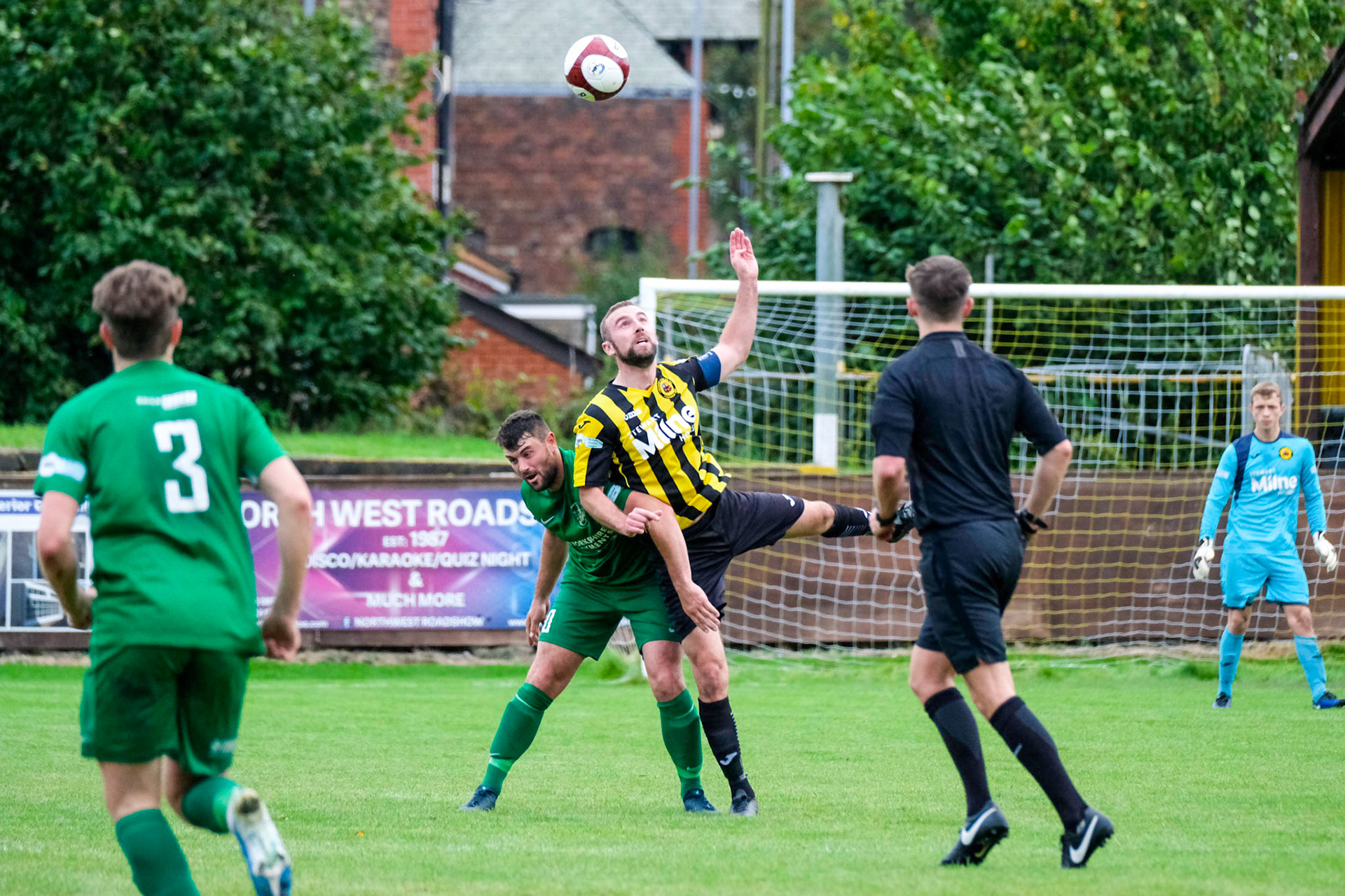 Prescot Cables vs Brighouse Town 

League match at Volair Park during the 2019/20 Betvictor Northern Premier season 28/09/2019.

Photograph by John Middleton
