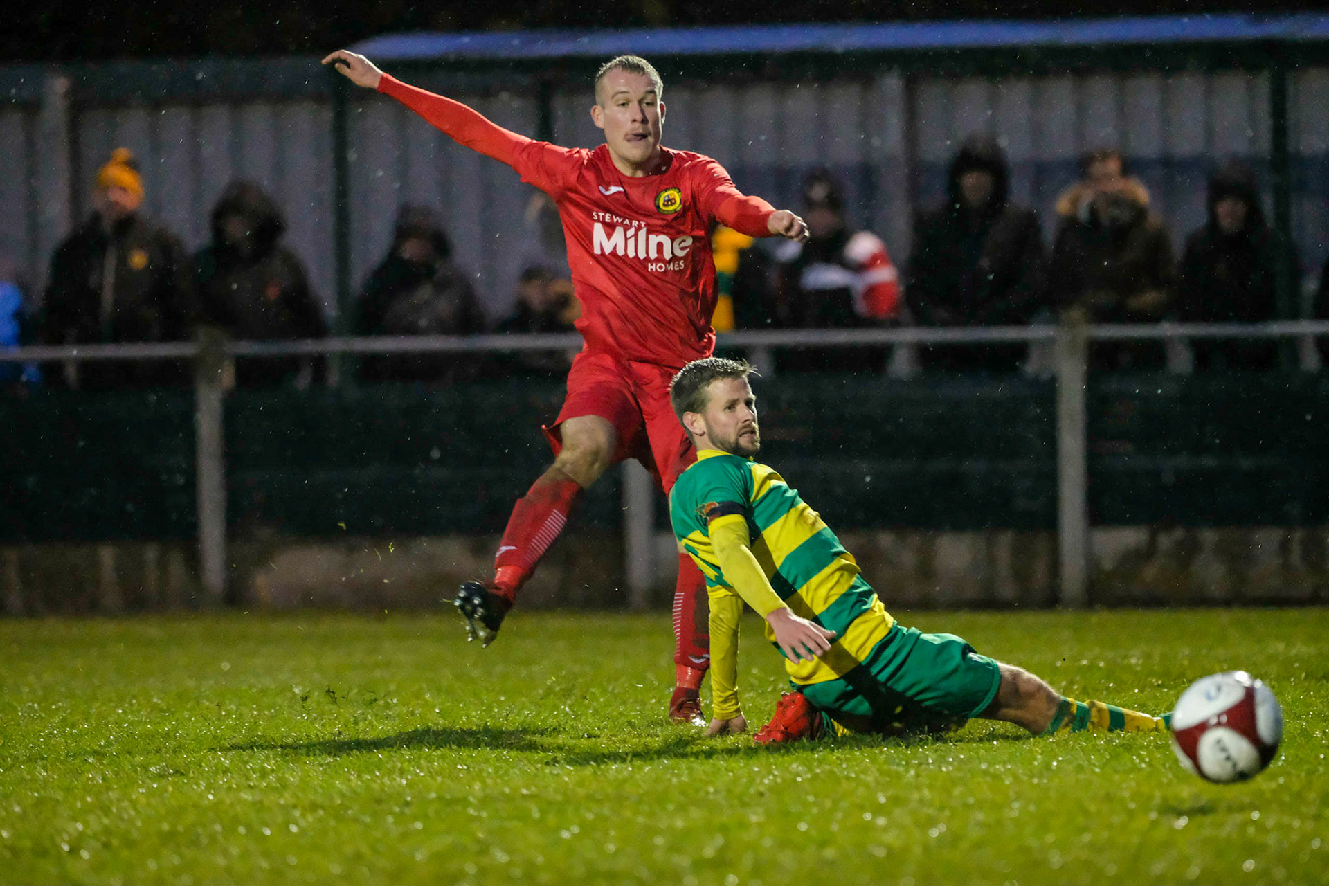 Runcorn Linnets Vs Prescot Cables 

Buildbase FA Trophy Second Qualifying round match at Millbank Linnets Stadium during the 2019/20 season 09/11/2019.

Photograph by John Middleton