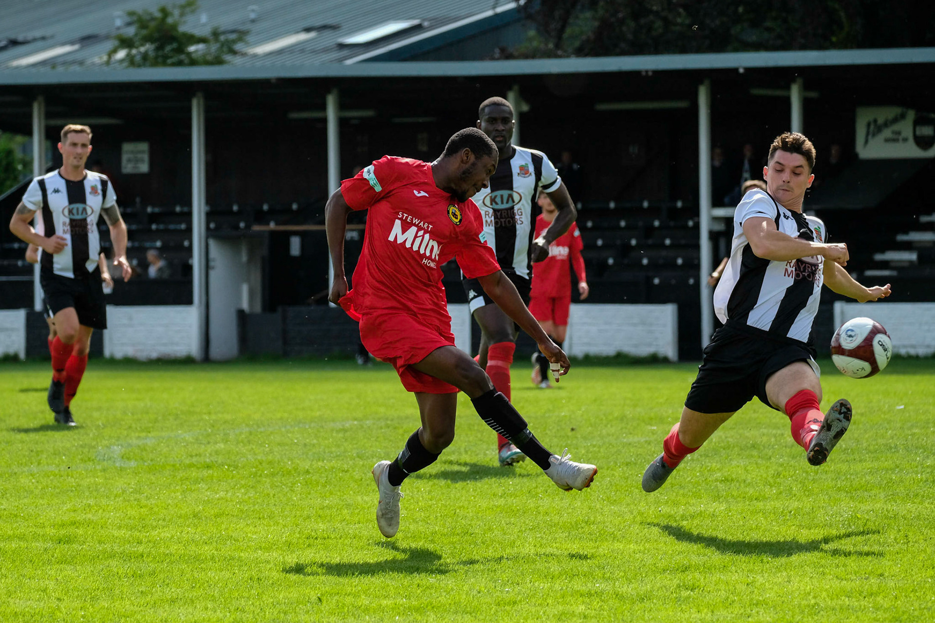 Kendal Town vs Prescot Cables 

Bet Victor League game match at Parkside Road during the 2019/20 season 17/08/2019.

Photograph by John Middleton