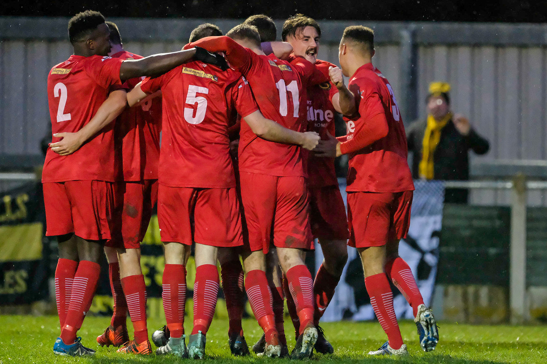 Runcorn Linnets Vs Prescot Cables 

Buildbase FA Trophy Second Qualifying round match at Millbank Linnets Stadium during the 2019/20 season 09/11/2019.

Photograph by John Middleton