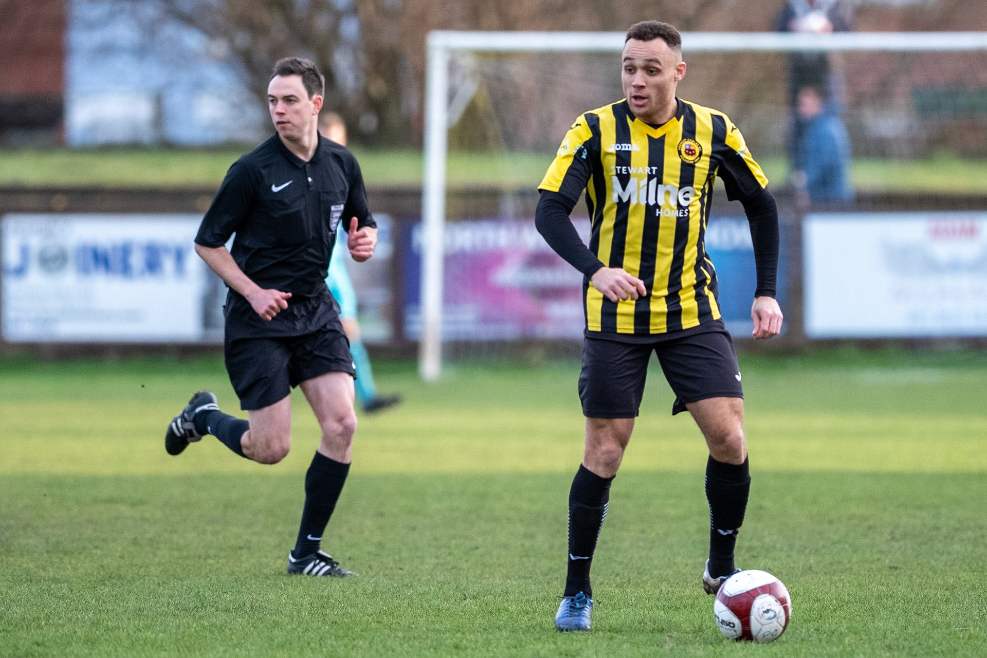 Prescot Cables vs Trafford 

match at IP Truck Parts Stadium during the 2019/20 Betvictor Northern Premier season 18/01/2020.

Photograph by John Middleton