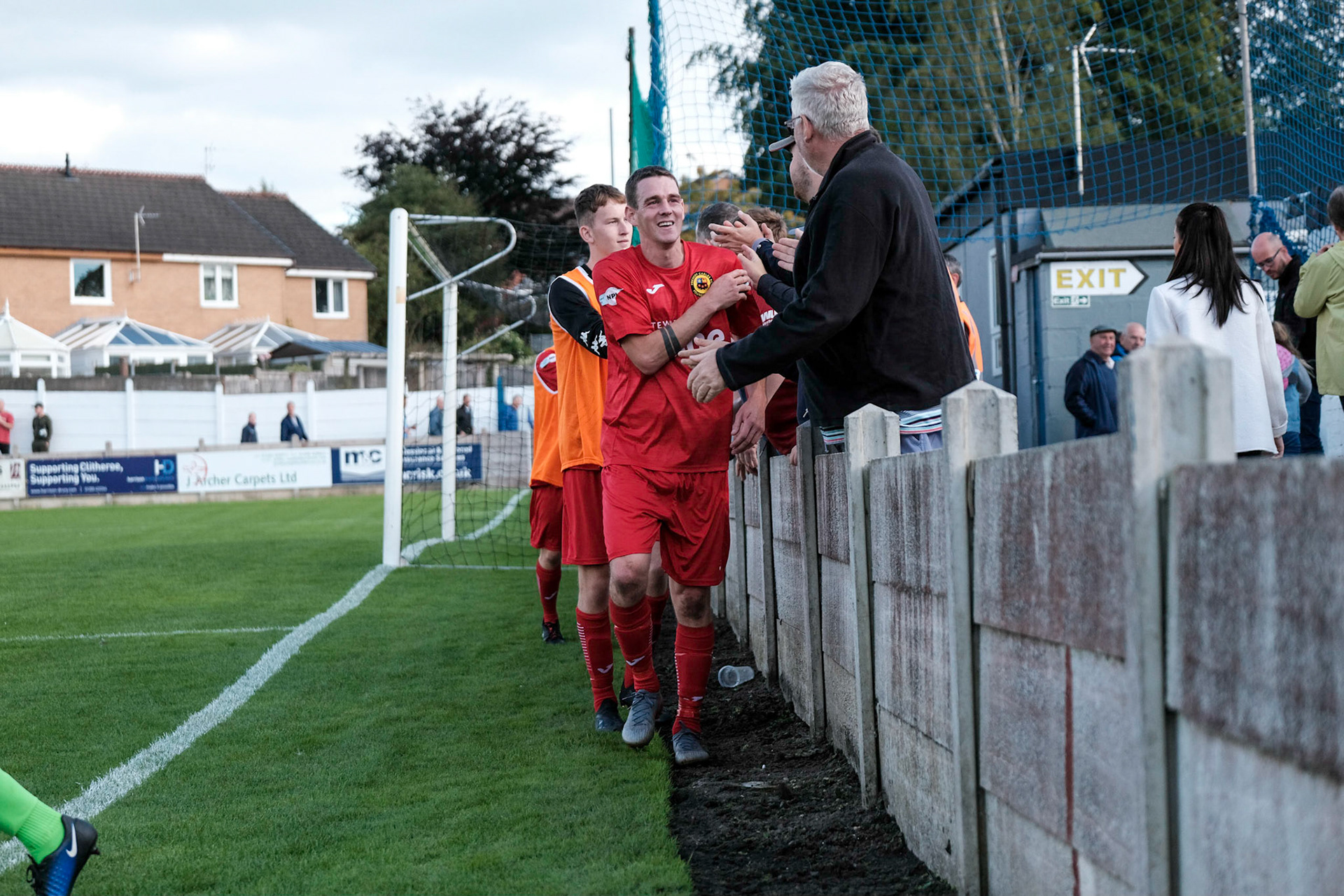 Clitheroe vs Prescot Cables 

Bet Victor League game match at Shawbridge during the 2019/20 season 07/09/2019.

Photograph by John Middleton