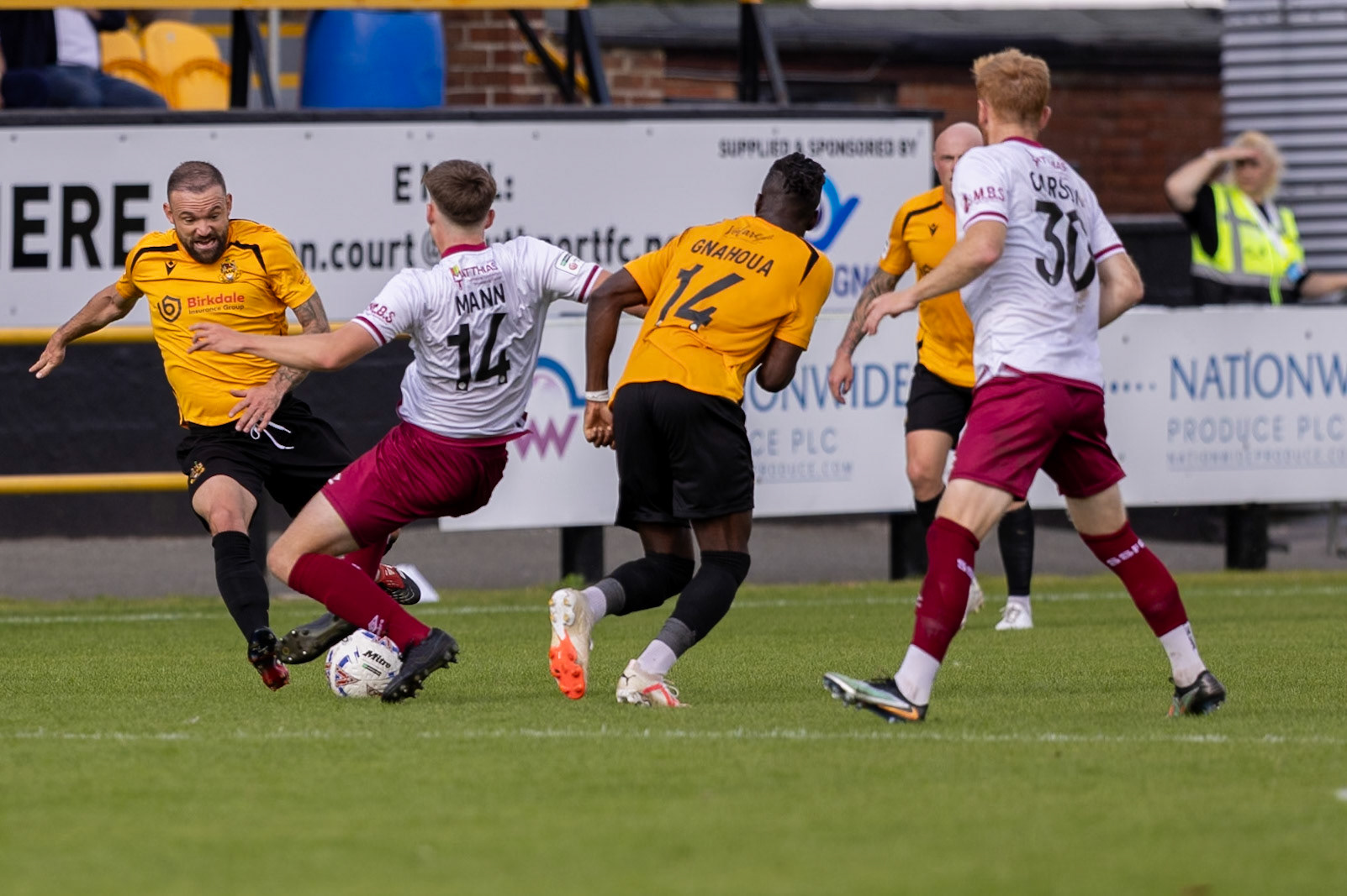 Southport, ENGLAND - during the Enterprise National League North match between Southport and South Shields at Southport.Canon Canon EOS R6m2 200 1/2500 2.8 (Pic by John Middleton)