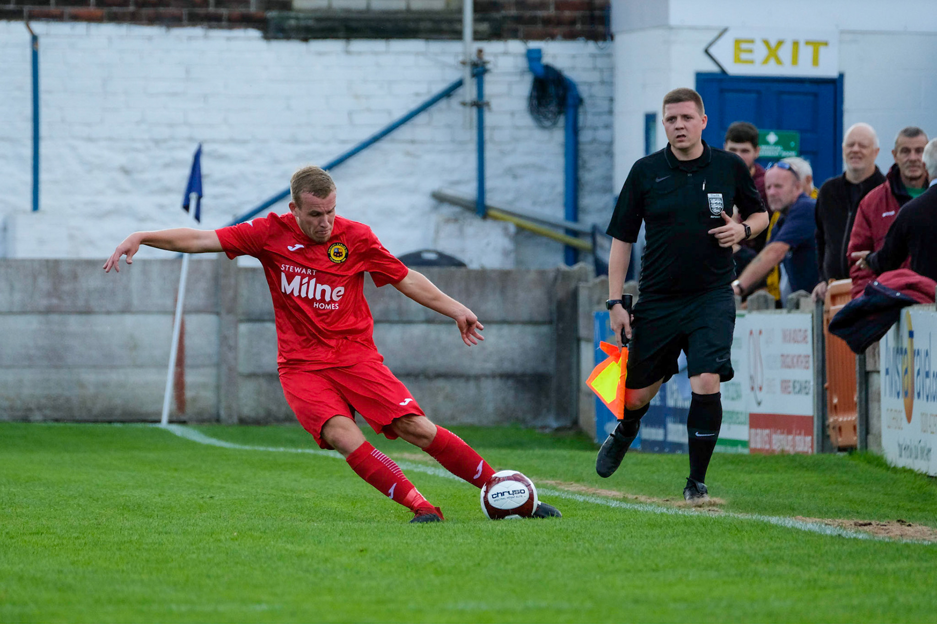 Clitheroe vs Prescot Cables 

Bet Victor League game match at Shawbridge during the 2019/20 season 07/09/2019.

Photograph by John Middleton