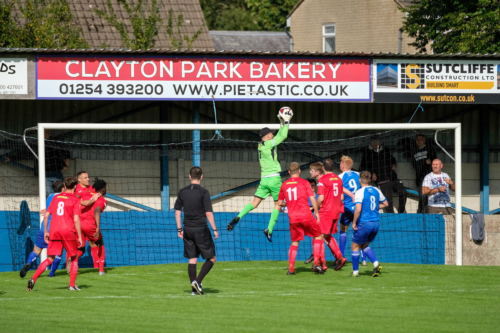 Clitheroe vs Prescot Cables 

Bet Victor League game match at Shawbridge during the 2019/20 season 07/09/2019.

Photograph by John Middleton