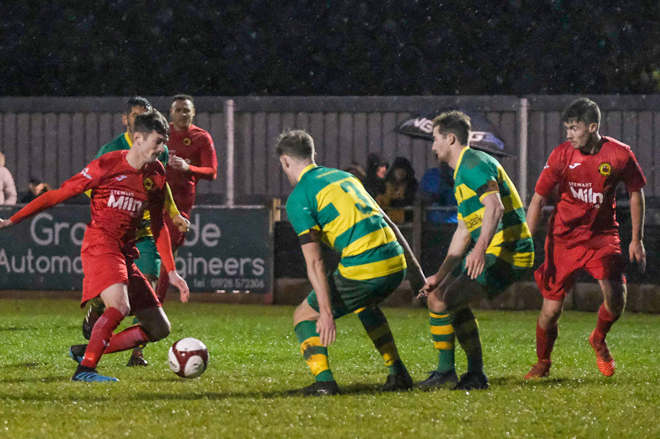 Runcorn Linnets Vs Prescot Cables 

Buildbase FA Trophy Second Qualifying round match at Millbank Linnets Stadium during the 2019/20 season 09/11/2019.

Photograph by John Middleton