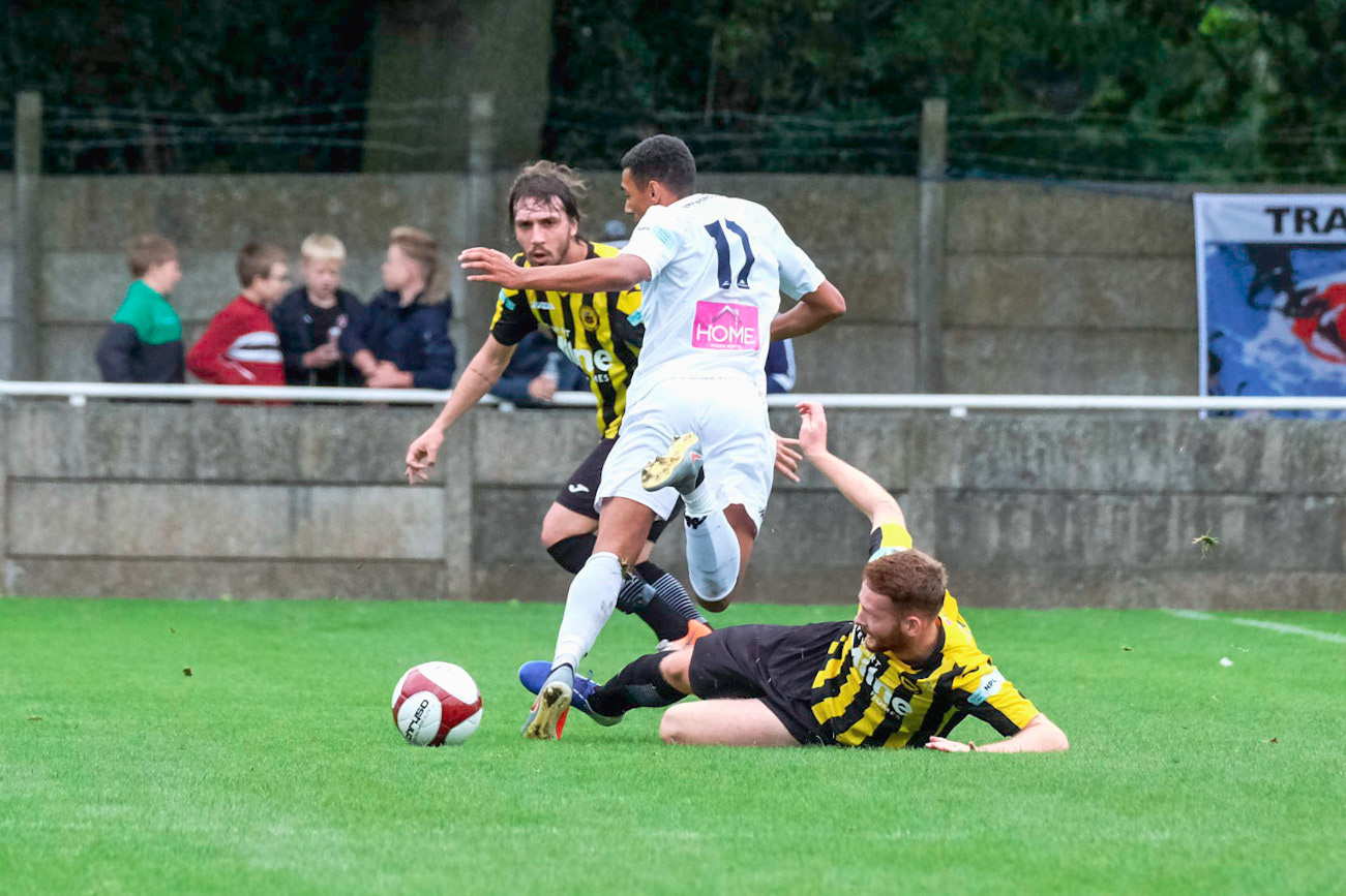 Trafford vs Prescot Cables 

League match at Shawe View during the 2019/20 Betvictor Northern Premier season 05/10/2019.

Photograph by John Middleton