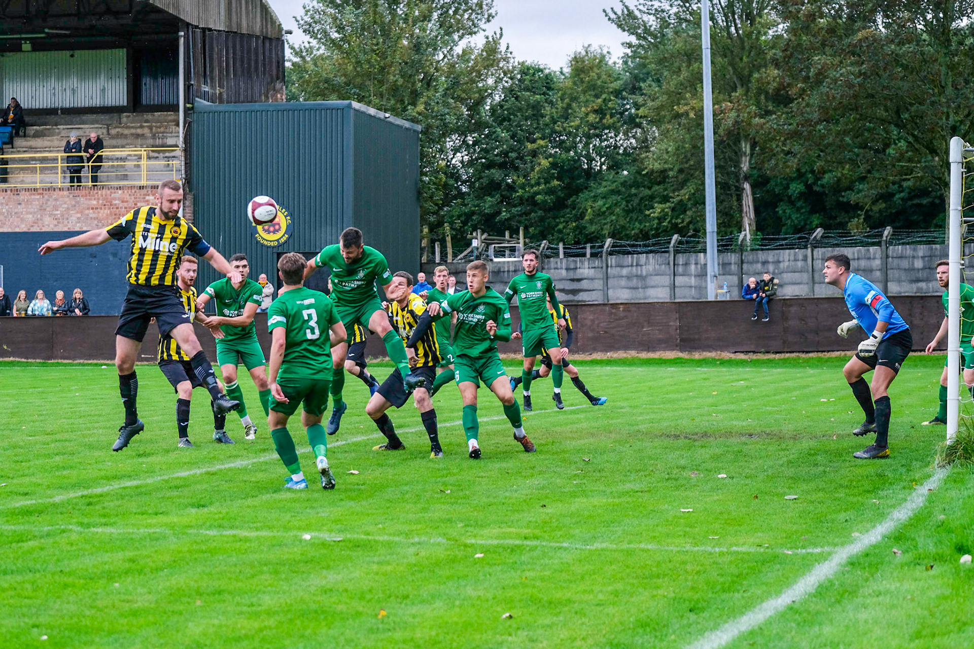 Prescot Cables vs Brighouse Town 

League match at Volair Park during the 2019/20 Betvictor Northern Premier season 28/09/2019.

Photograph by John Middleton