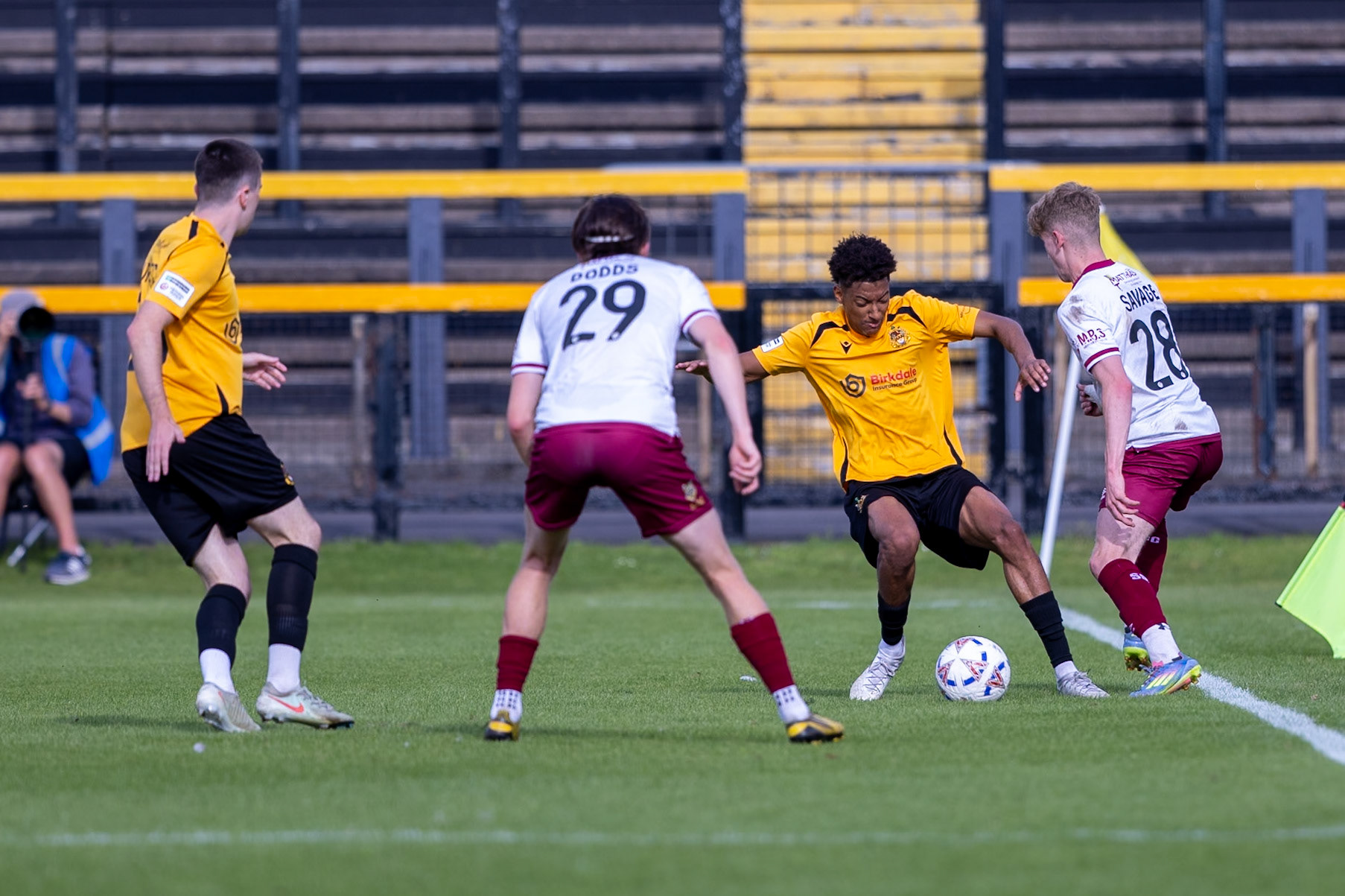 Southport, ENGLAND - during the Enterprise National League North match between Southport and South Shields at Southport.Canon Canon EOS R6m2 200 1/2000 2.8 (Pic by John Middleton)