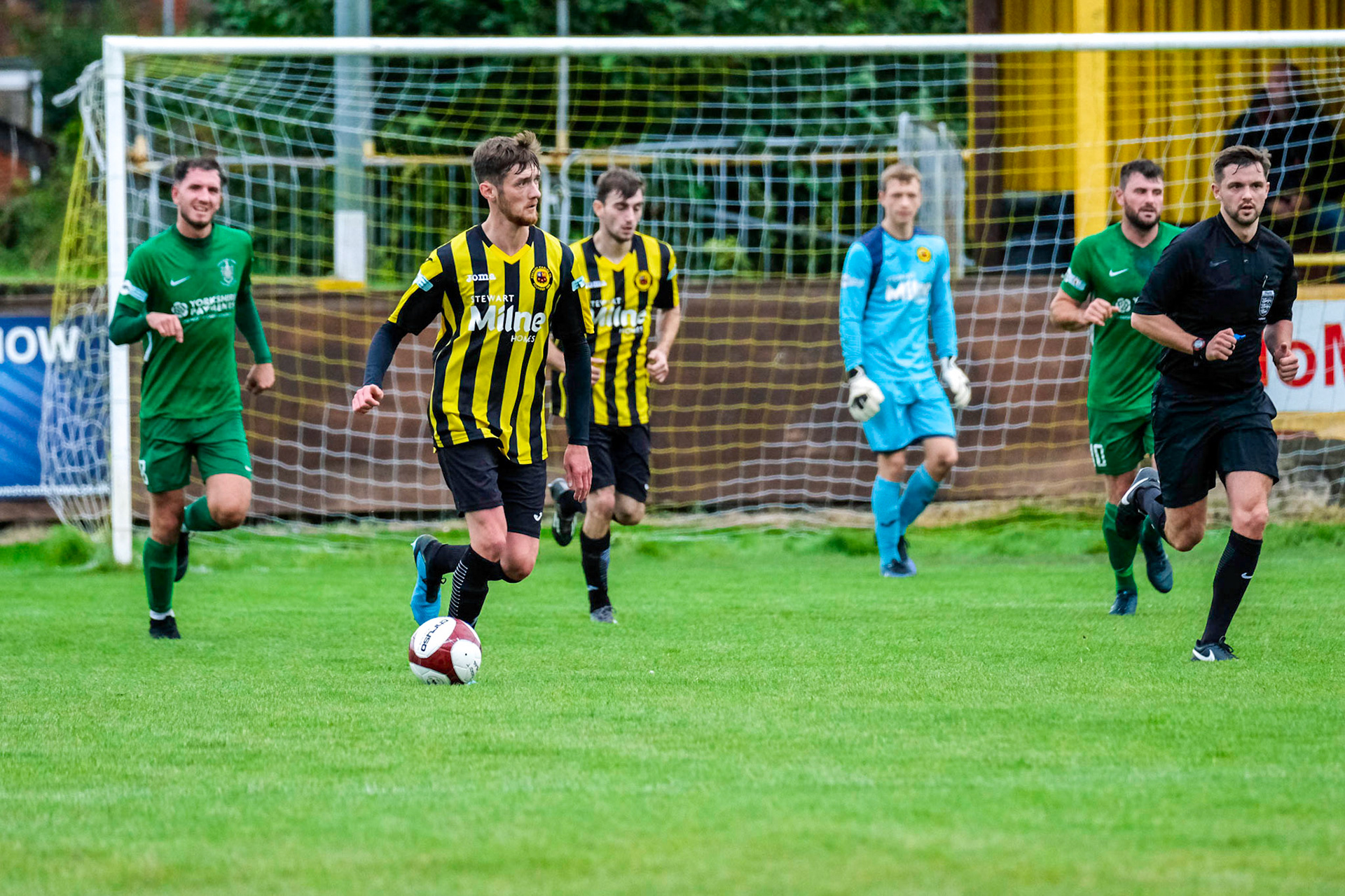Prescot Cables vs Brighouse Town 

League match at Volair Park during the 2019/20 Betvictor Northern Premier season 28/09/2019.

Photograph by John Middleton