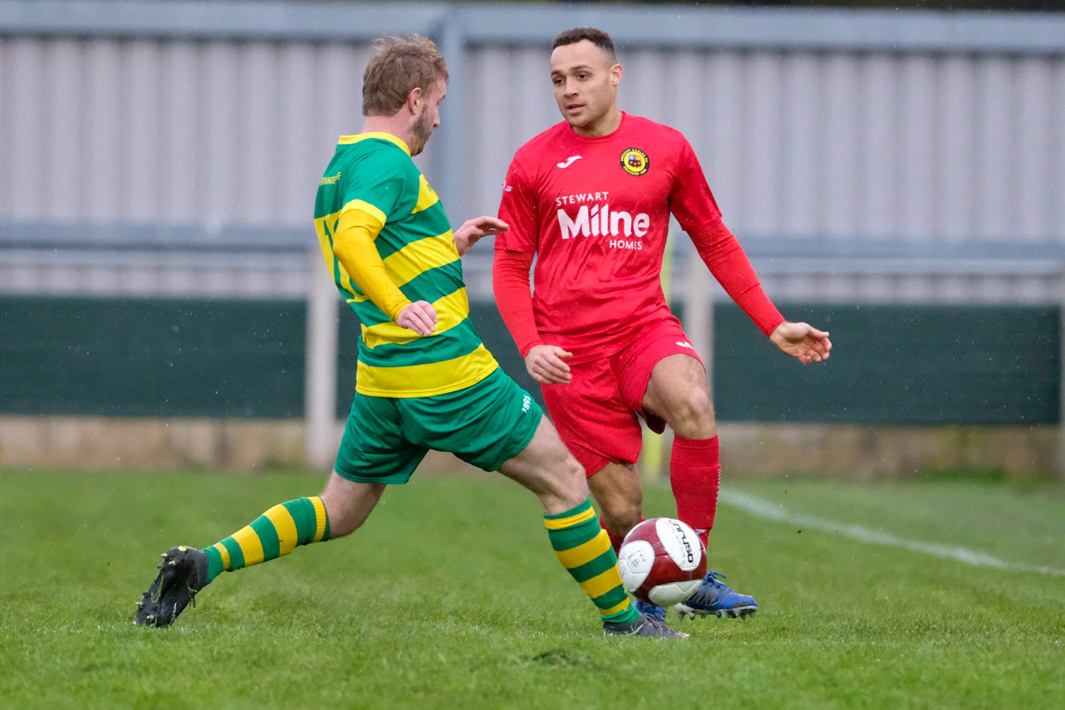 Runcorn Linnets Vs Prescot Cables 

Buildbase FA Trophy Second Qualifying round match at Millbank Linnets Stadium during the 2019/20 season 09/11/2019.

Photograph by John Middleton