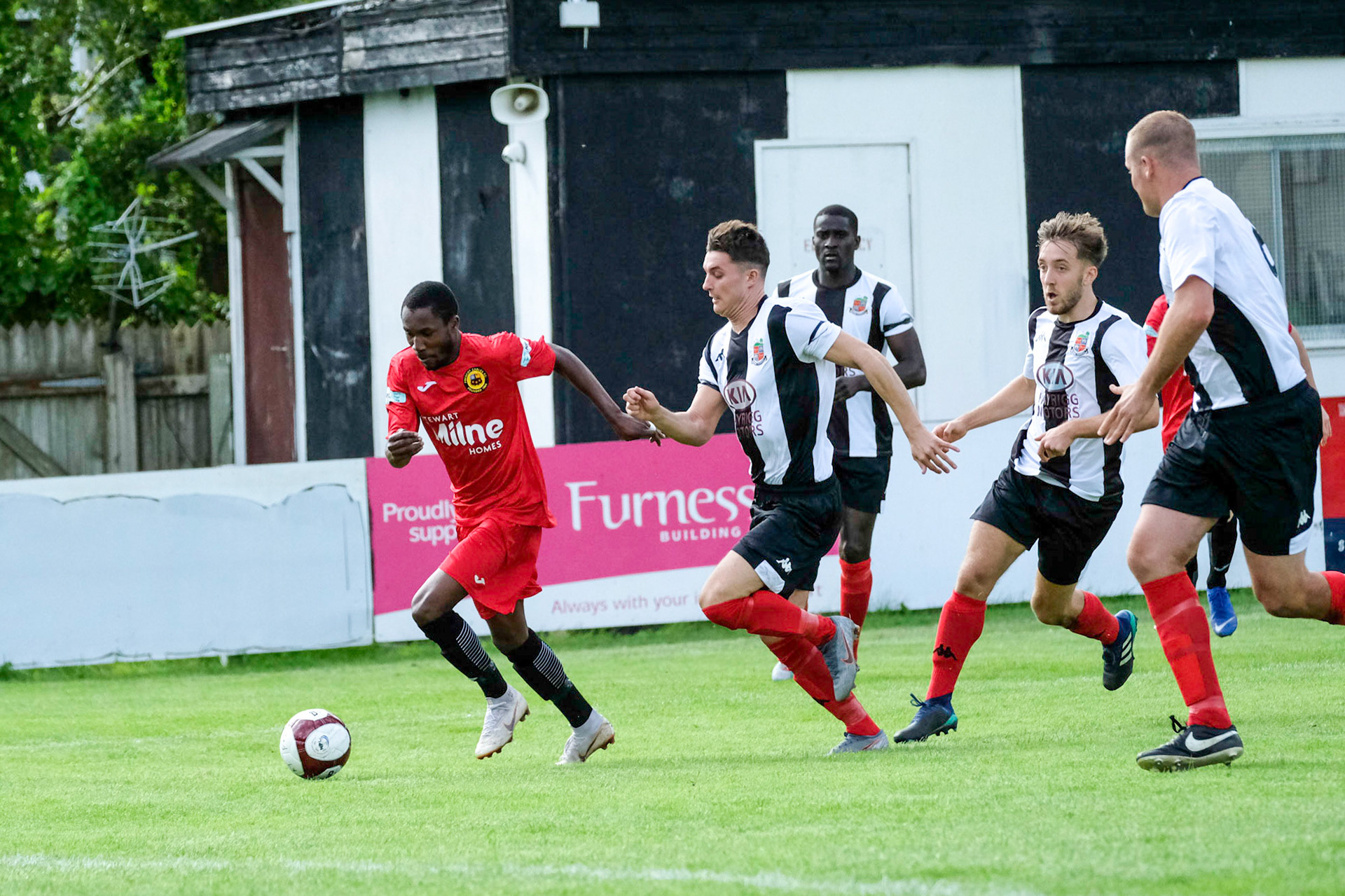 Kendal Town vs Prescot Cables 

Bet Victor League game match at Parkside Road during the 2019/20 season 17/08/2019.

Photograph by John Middleton