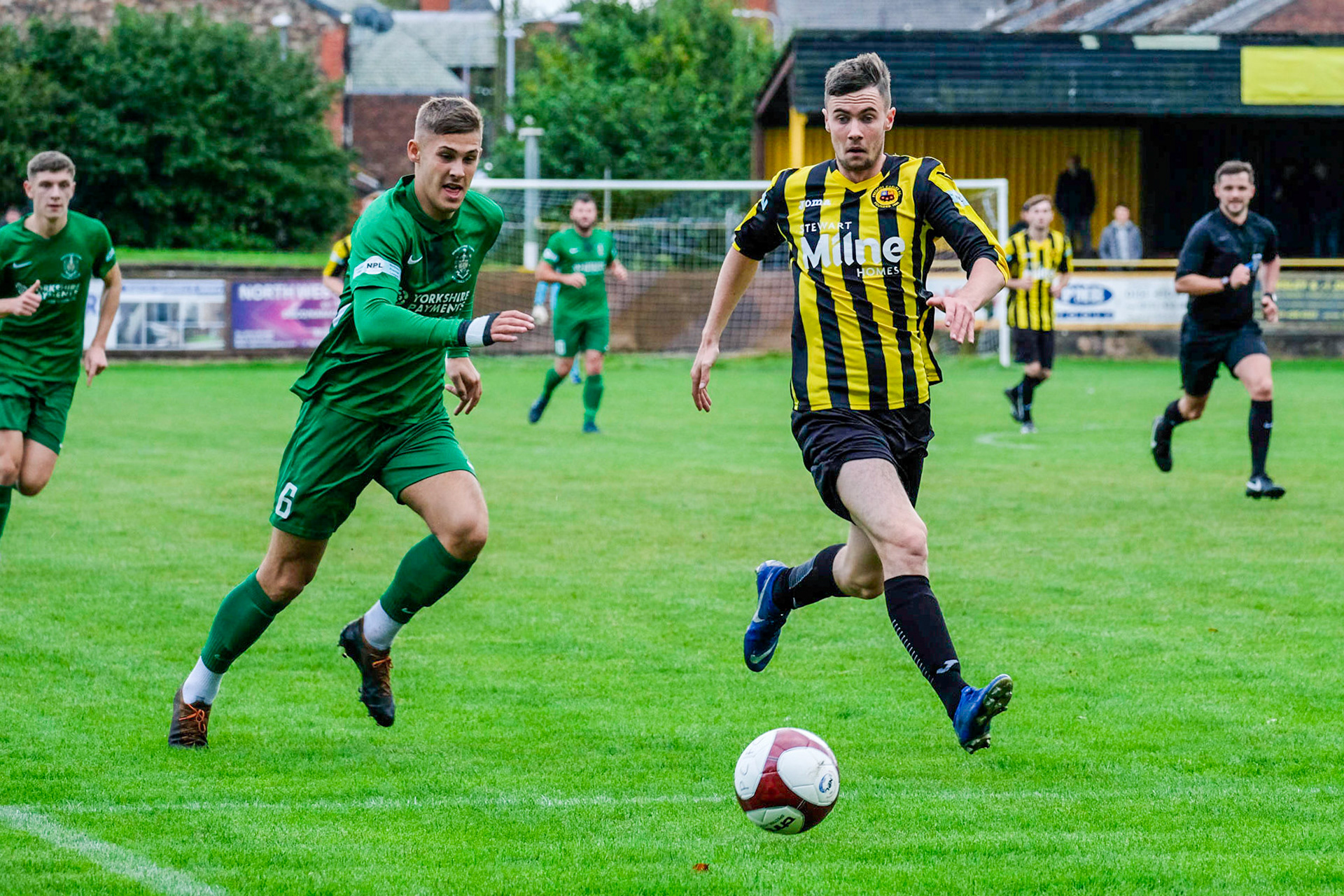 Prescot Cables vs Brighouse Town 

League match at Volair Park during the 2019/20 Betvictor Northern Premier season 28/09/2019.

Photograph by John Middleton