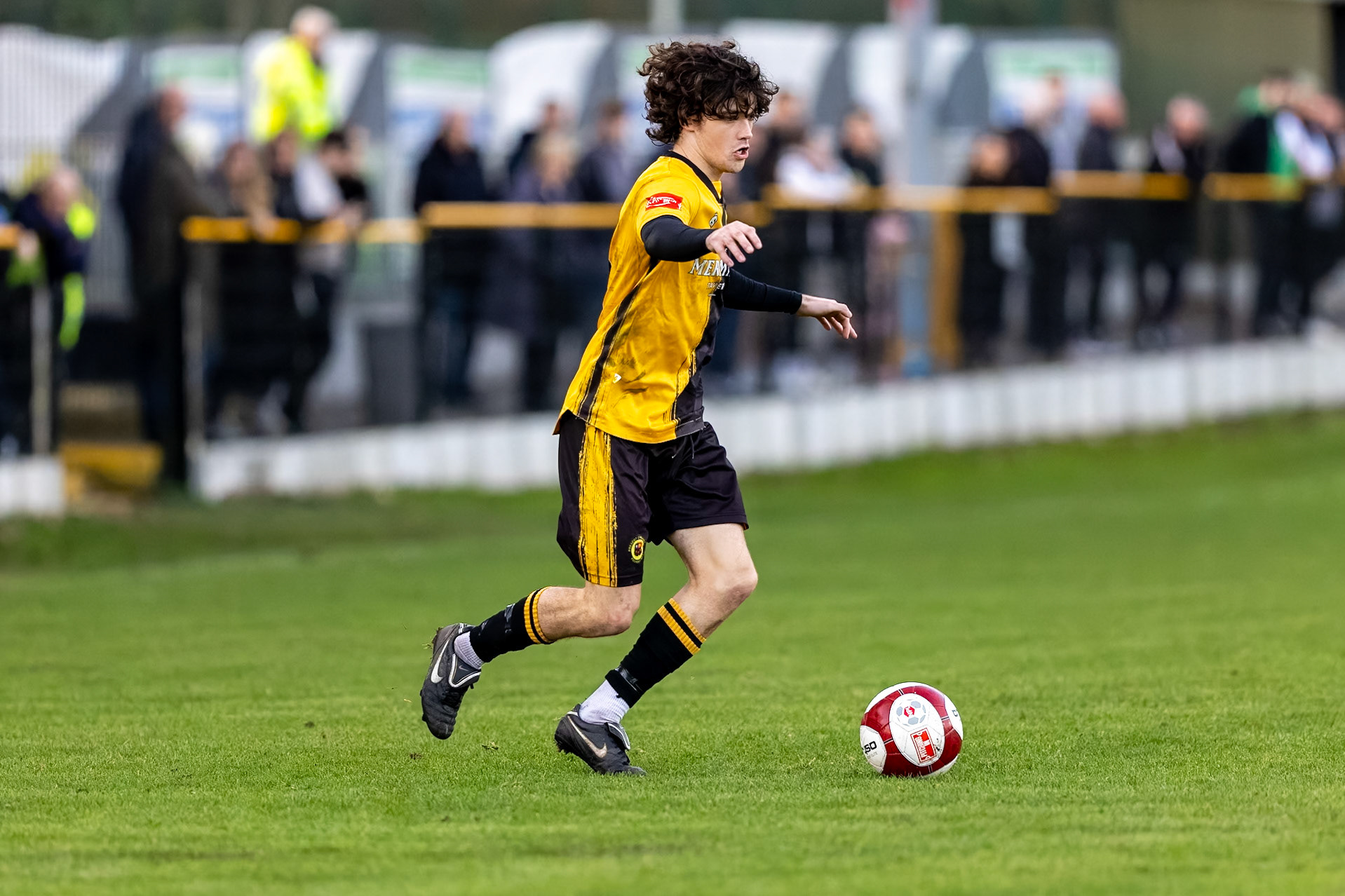 Prescot, ENGLAND -  during the NPL Premier Division match between Prescot Cables and  Hebburn Town  at The Auto Safety Centre StadiumCanon Canon EOS R5 5000 1/2500 2.8 (Pic by John Middleton)