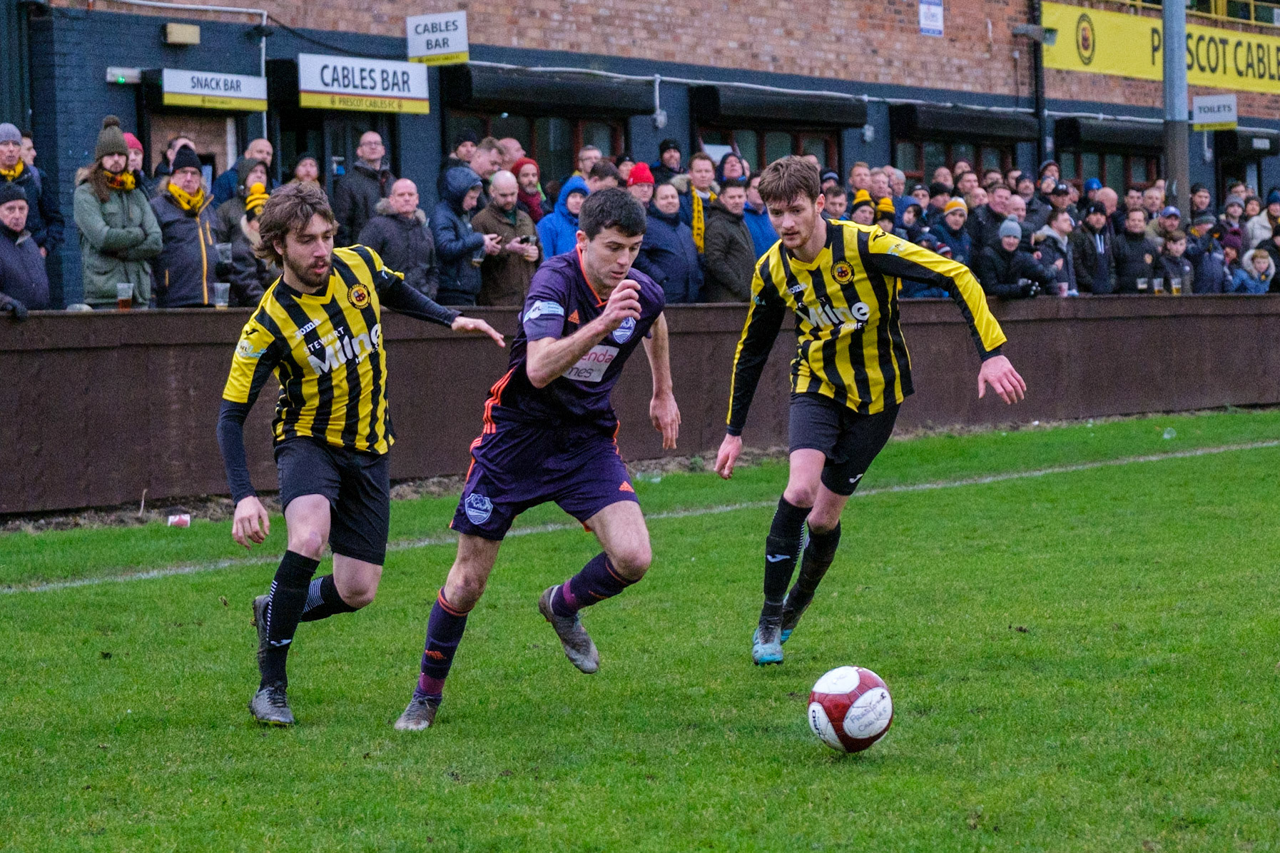 Prescot Cables vs City of Liverpool 

match at IP Truck Parts Stadium during the 2019/20 Betvictor Northern Premier season 22/02/2020.

Photograph by John Middleton