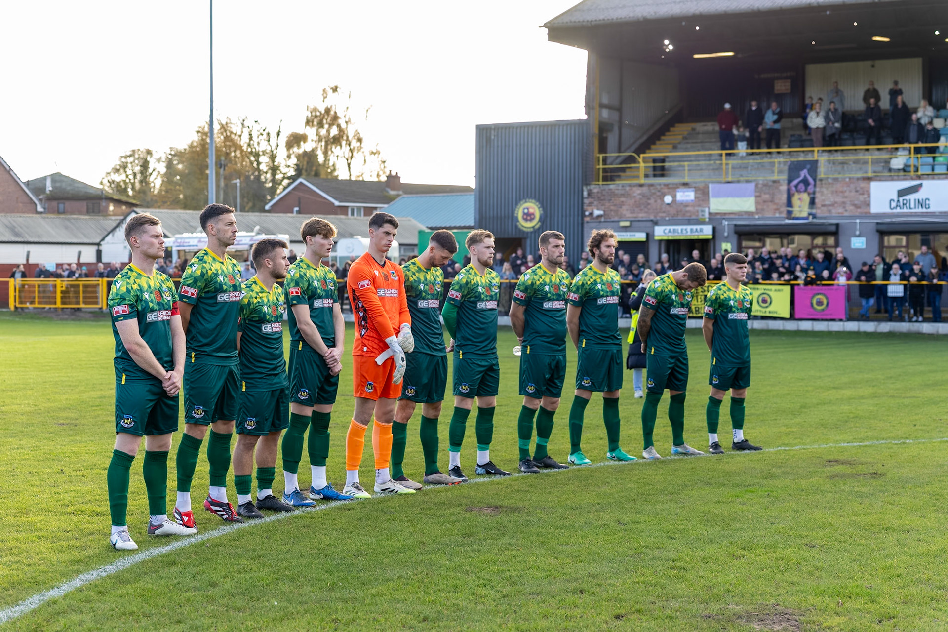 Prescot, ENGLAND -  during the NPL Premier Division match between Prescot Cables and  Hebburn Town  at The Auto Safety Centre StadiumCanon Canon EOS R6m2 1000 1/1000 3.5 (Pic by John Middleton)