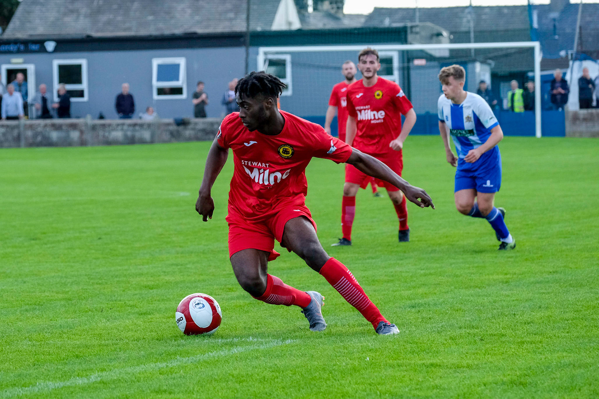 Clitheroe vs Prescot Cables 

Bet Victor League game match at Shawbridge during the 2019/20 season 07/09/2019.

Photograph by John Middleton