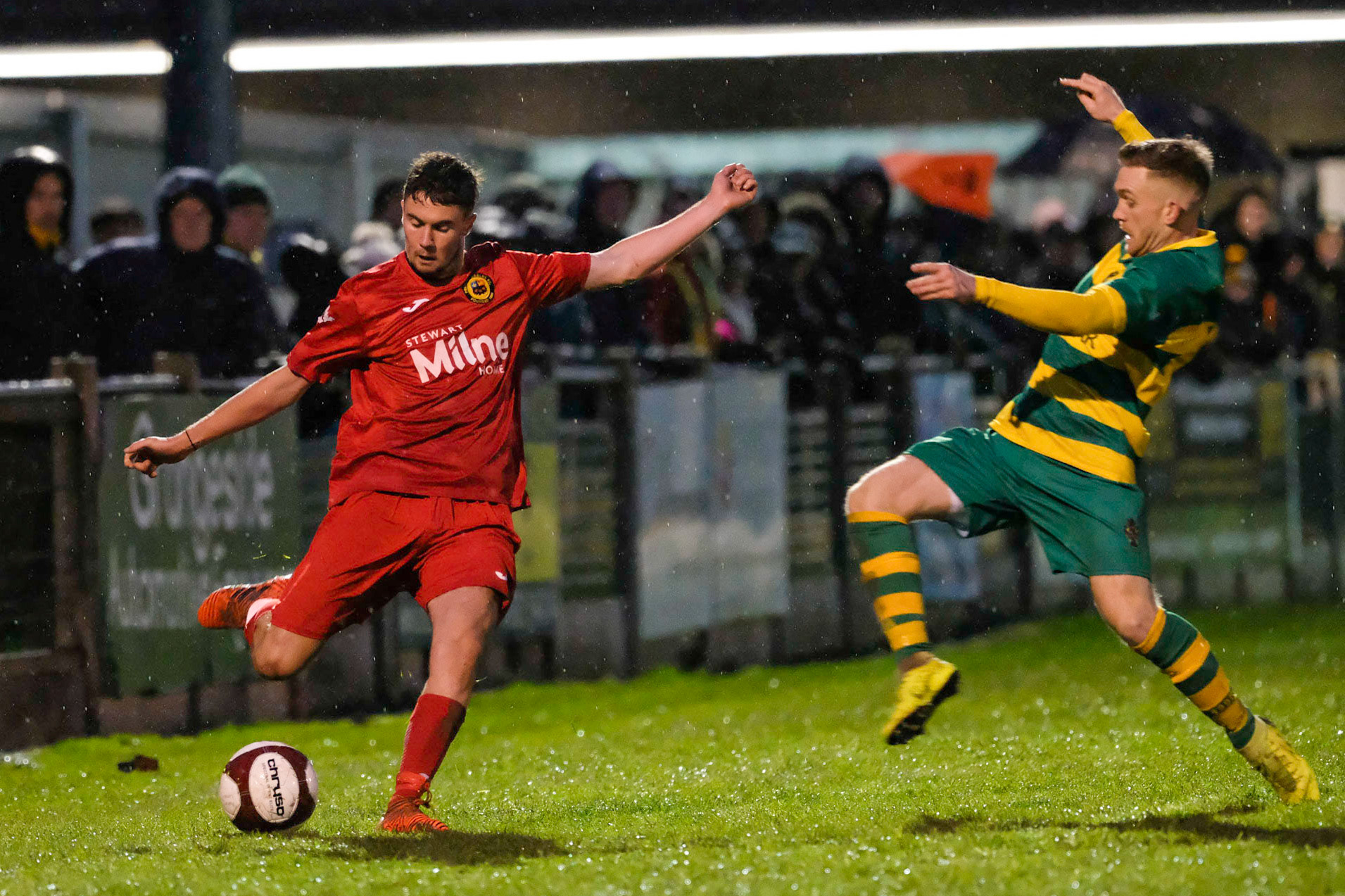Runcorn Linnets Vs Prescot Cables 

Buildbase FA Trophy Second Qualifying round match at Millbank Linnets Stadium during the 2019/20 season 09/11/2019.

Photograph by John Middleton