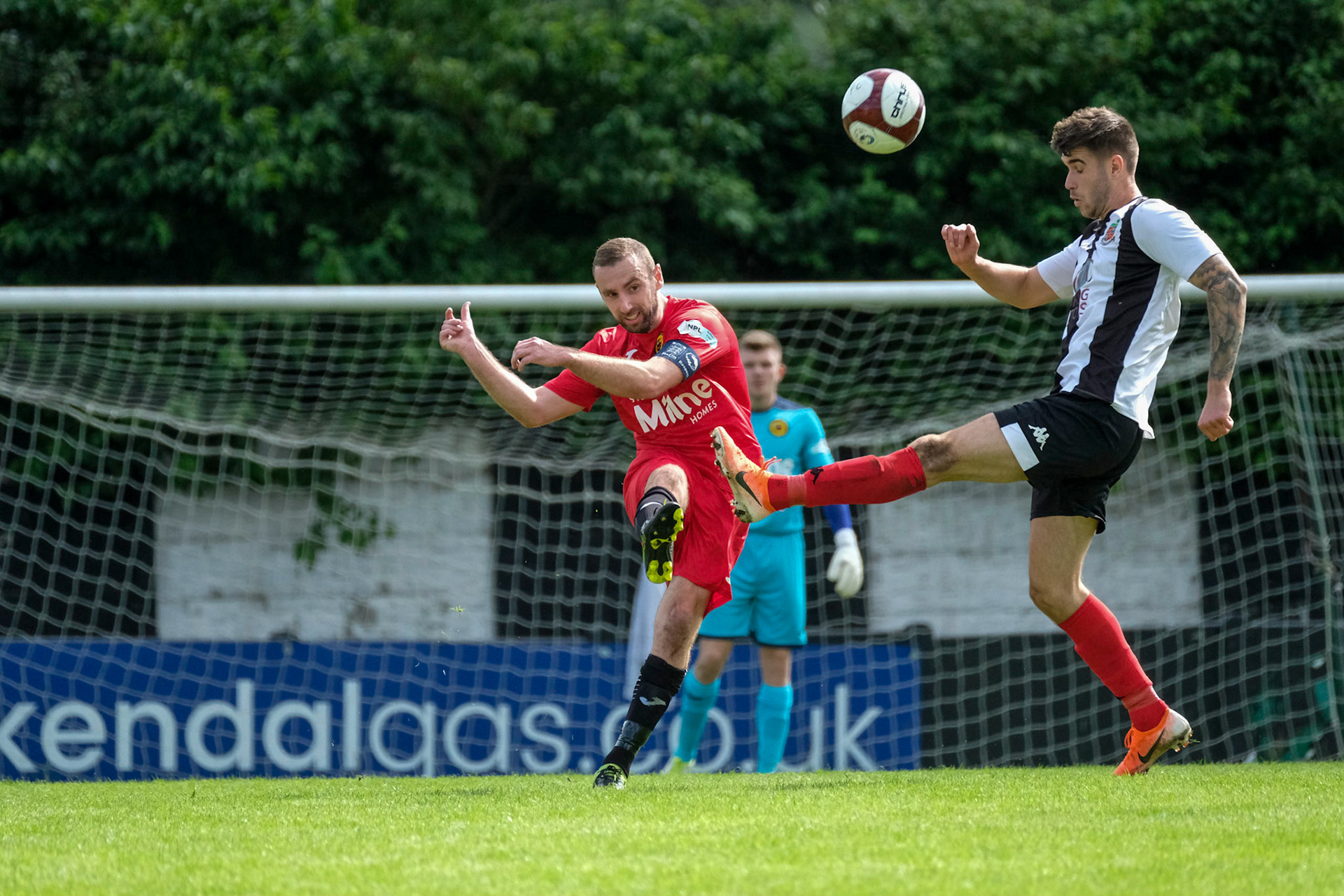 Kendal Town vs Prescot Cables 

Bet Victor League game match at Parkside Road during the 2019/20 season 17/08/2019.

Photograph by John Middleton
