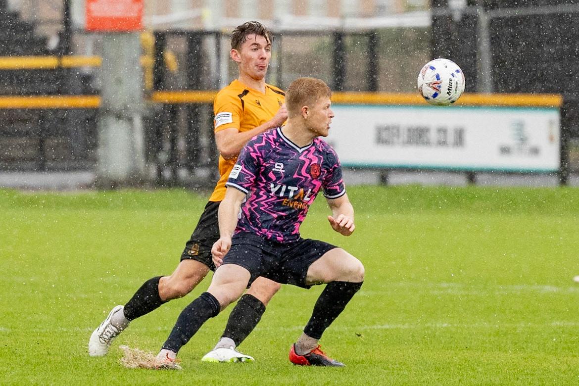 Southport, ENGLAND - during the Enterprise National League North match between Southport and Peterborough Sports at Southport.Canon Canon EOS R3 3200 1/2500 2.8 (Pic by John Middleton)