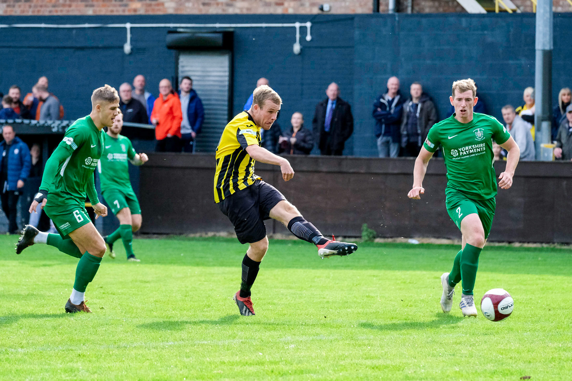 Prescot Cables vs Brighouse Town 

League match at Volair Park during the 2019/20 Betvictor Northern Premier season 28/09/2019.

Photograph by John Middleton