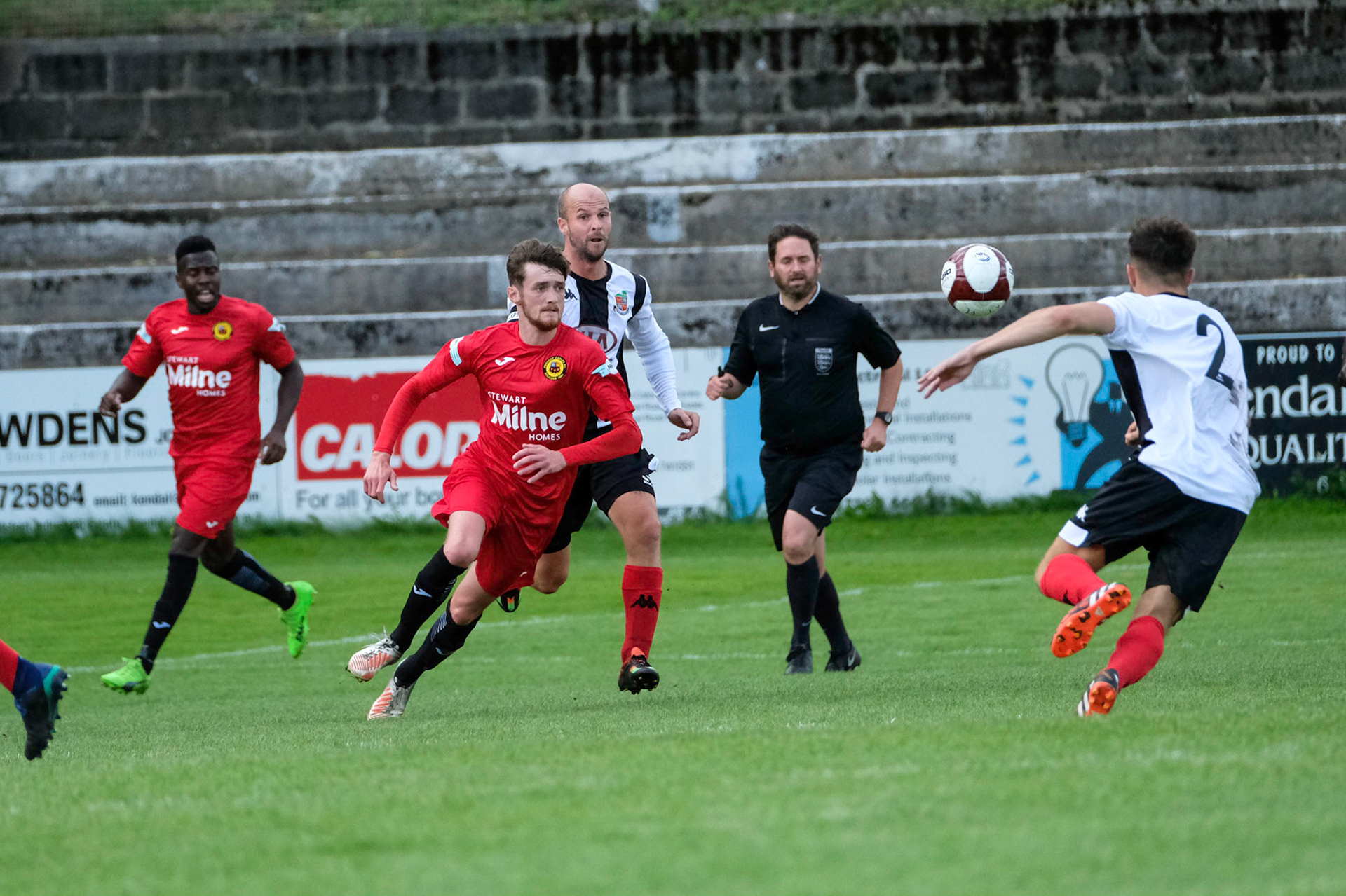 Kendal Town vs Prescot Cables 

Bet Victor League game match at Parkside Road during the 2019/20 season 17/08/2019.

Photograph by John Middleton