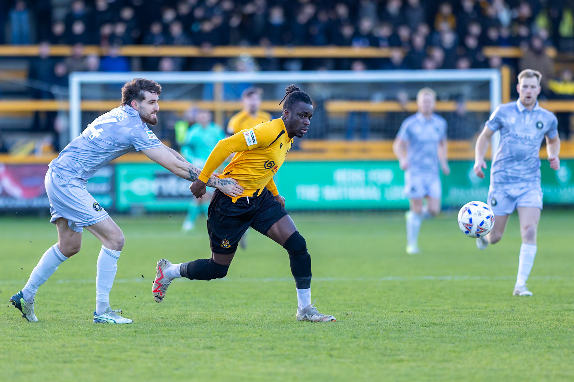Match action from the Enterprise National League North match between Southport vs Worksop Town at Sefton , 20 December 2025. The match finished Southport 1 Worksop Town 1