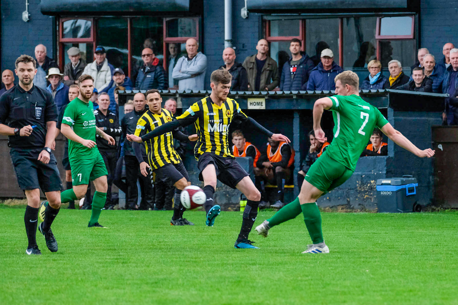 Prescot Cables vs Brighouse Town 

League match at Volair Park during the 2019/20 Betvictor Northern Premier season 28/09/2019.

Photograph by John Middleton
