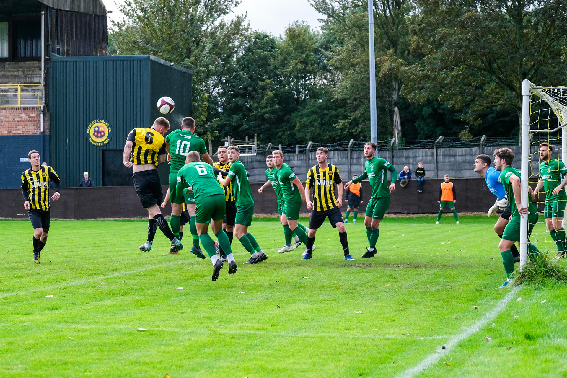 Prescot Cables vs Brighouse Town 

League match at Volair Park during the 2019/20 Betvictor Northern Premier season 28/09/2019.

Photograph by John Middleton