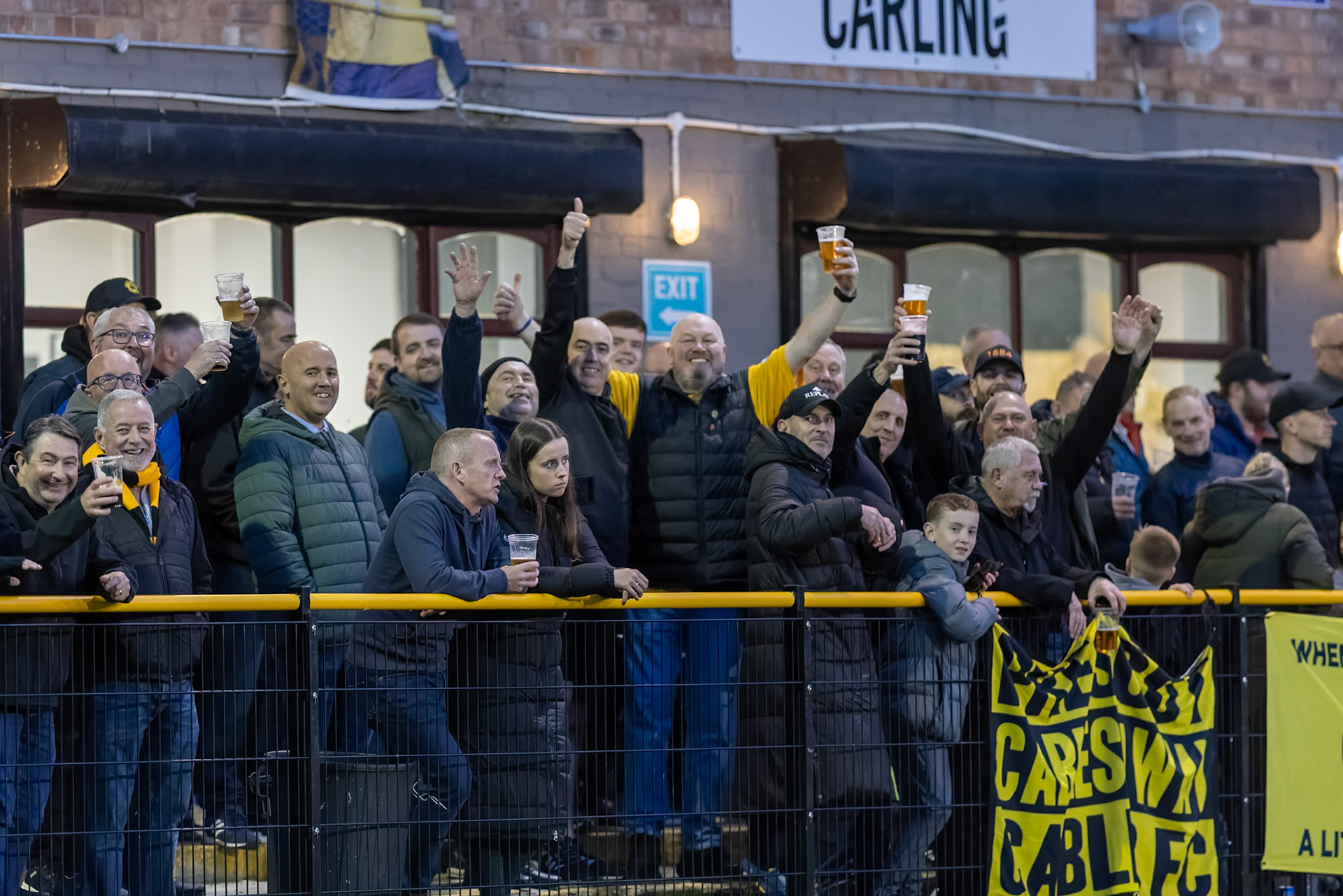 Prescot, ENGLAND -  during the NPL Premier Division match between Prescot Cables and  Hebburn Town  at The Auto Safety Centre StadiumCanon Canon EOS R5 8000 1/500 2.8 (Pic by John Middleton)