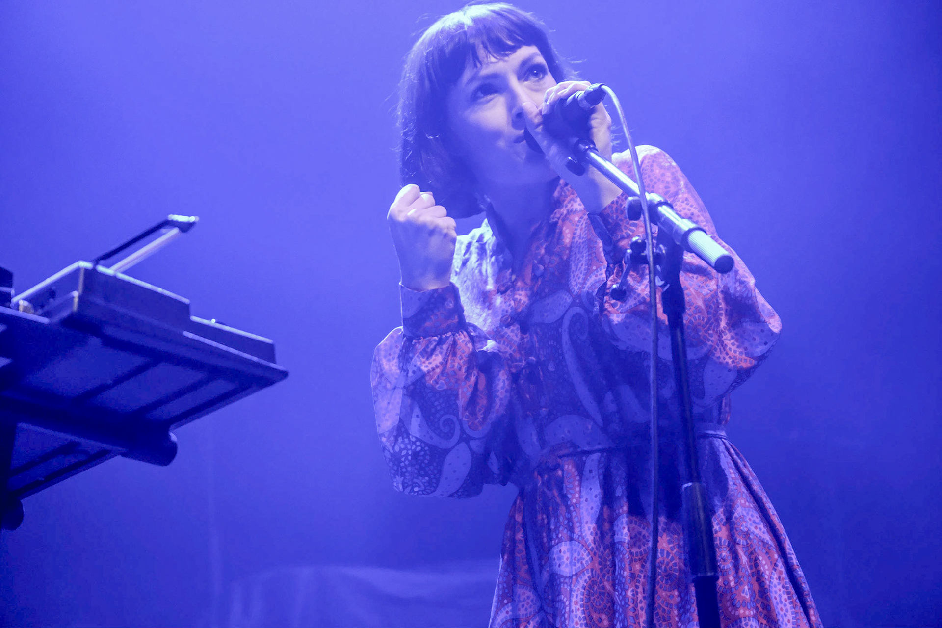 Support act Gwenno warm up the crowd for the Manic Street Preachers Tour 2019 at Olympia on 30/05/2019. 

Photo by John Middleton