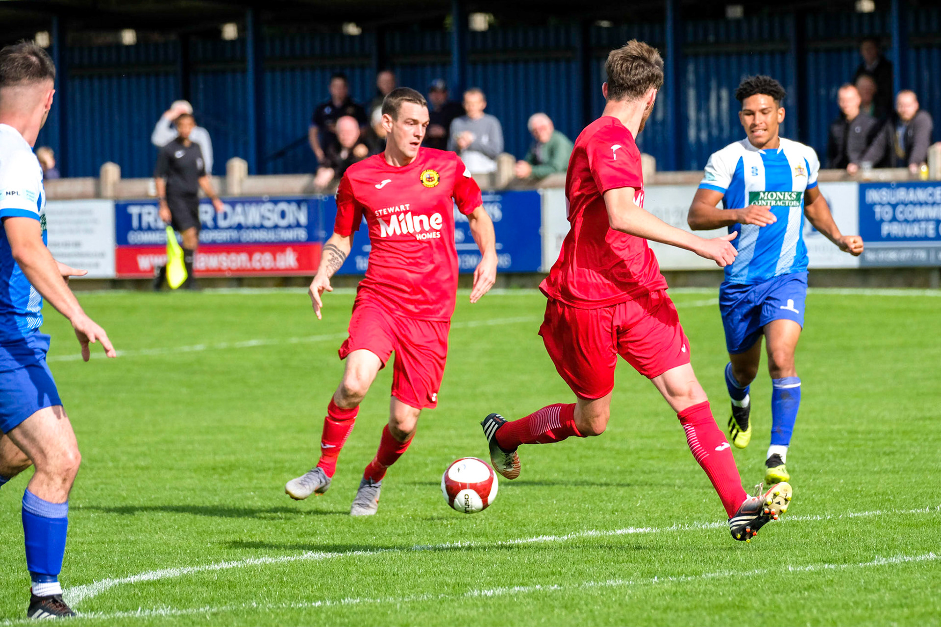 Clitheroe vs Prescot Cables 

Bet Victor League game match at Shawbridge during the 2019/20 season 07/09/2019.

Photograph by John Middleton