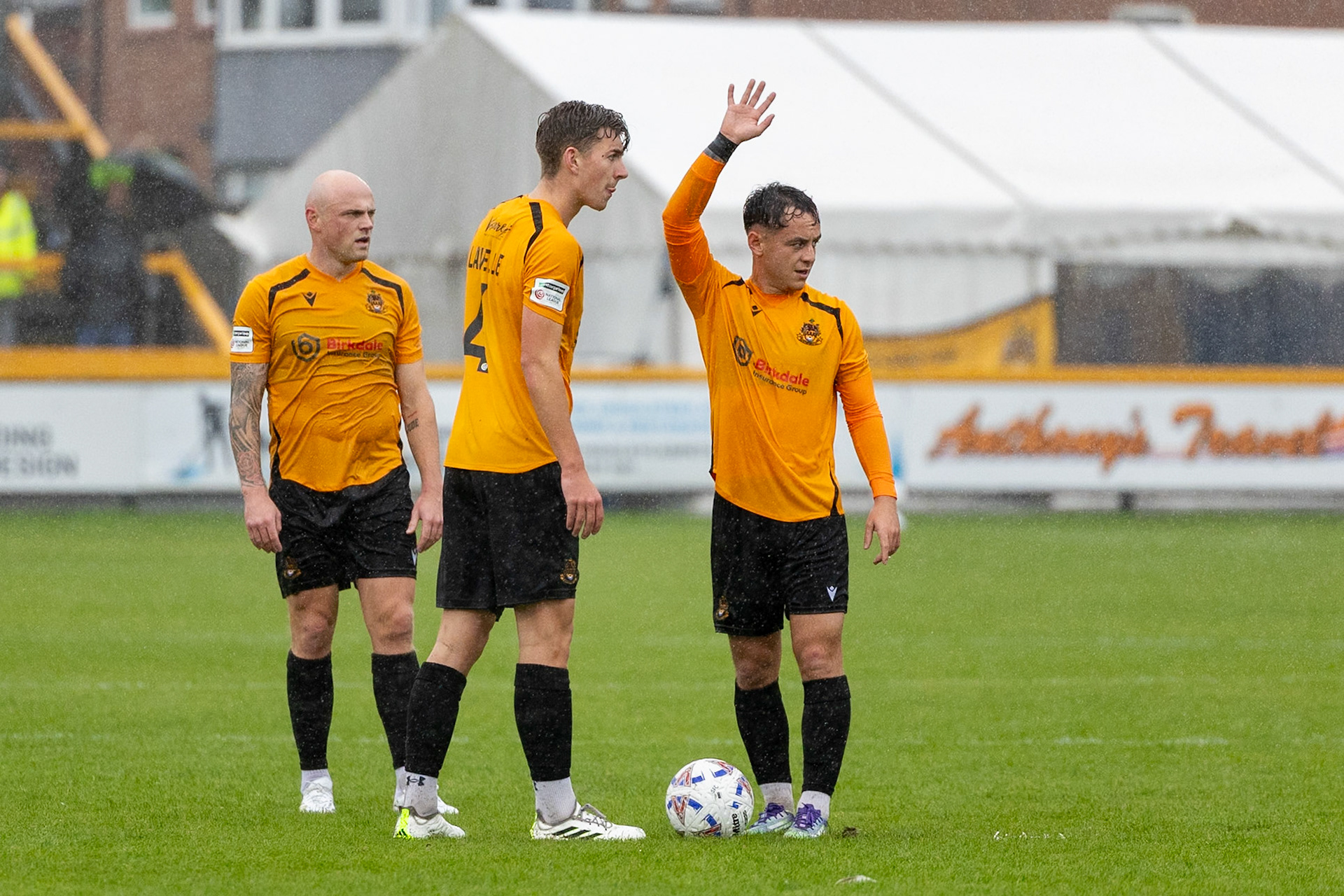 Southport, ENGLAND - during the Enterprise National League North match between Southport and Peterborough Sports at Southport.Canon Canon EOS R3 2000 1/2500 2.8 (Pic by John Middleton)