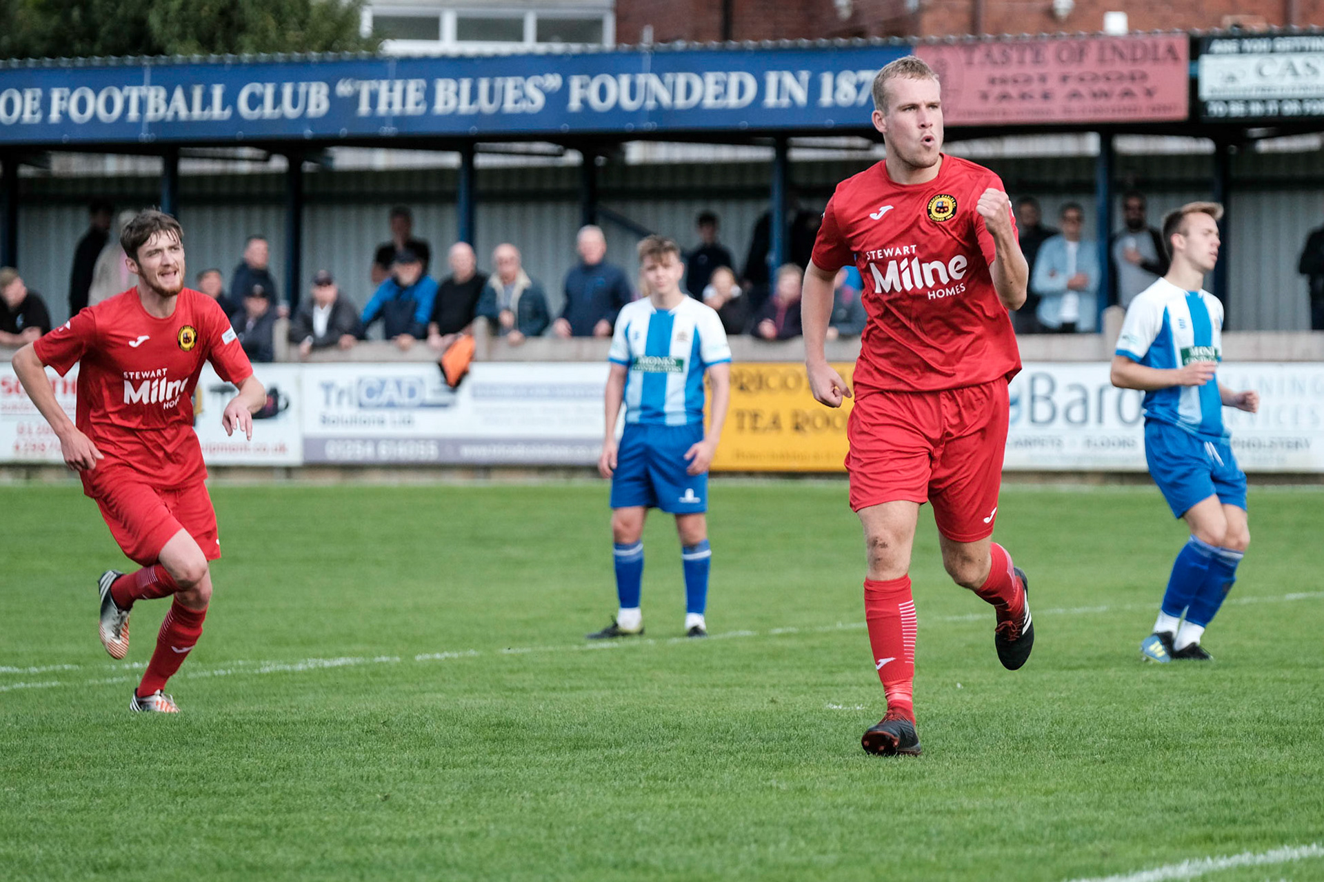 Clitheroe vs Prescot Cables 

Bet Victor League game match at Shawbridge during the 2019/20 season 07/09/2019.

Photograph by John Middleton