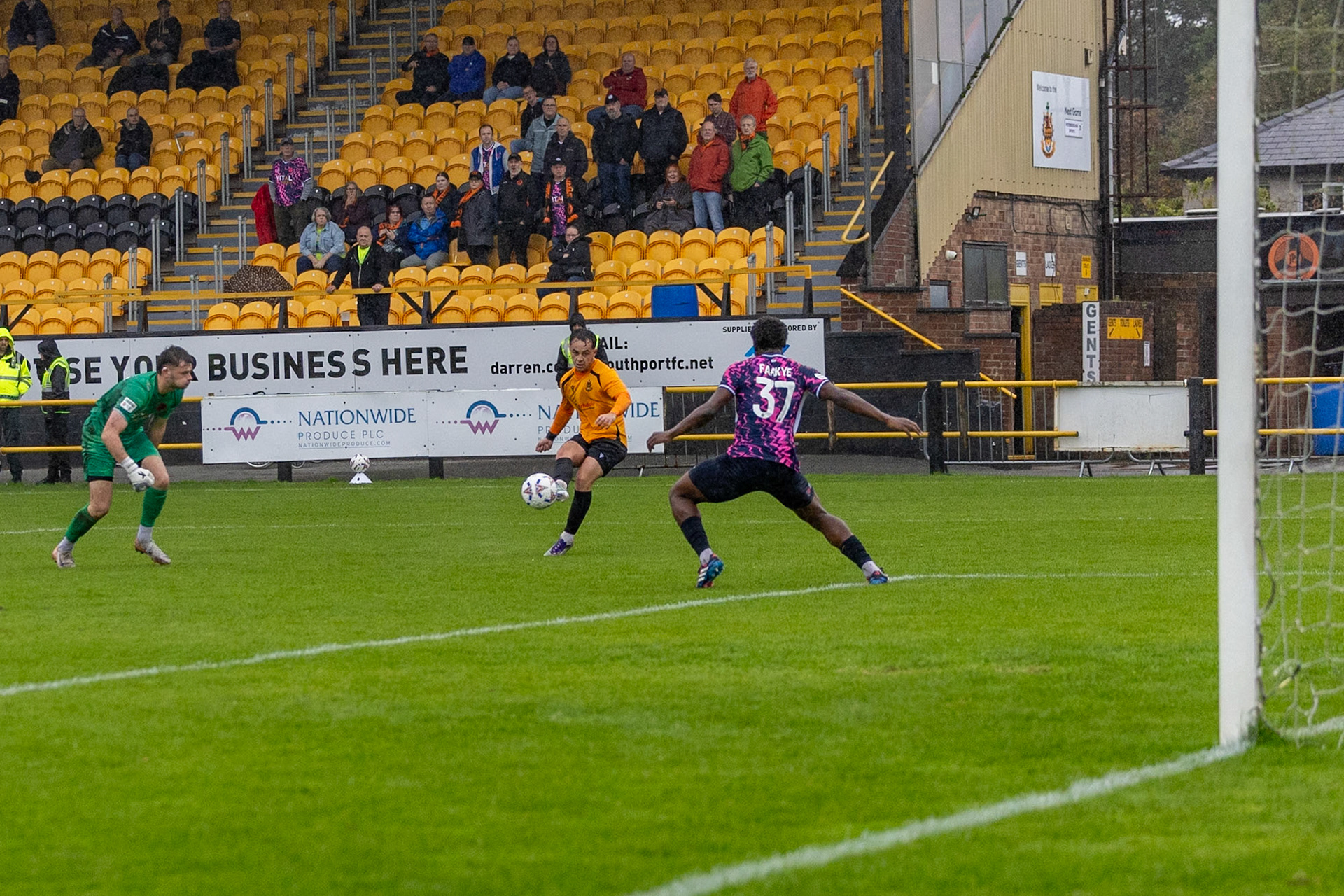 Southport, ENGLAND - during the Enterprise National League North match between Southport and Peterborough Sports at Southport.Canon Canon EOS R3 2000 1/2500 2.8 (Pic by John Middleton)