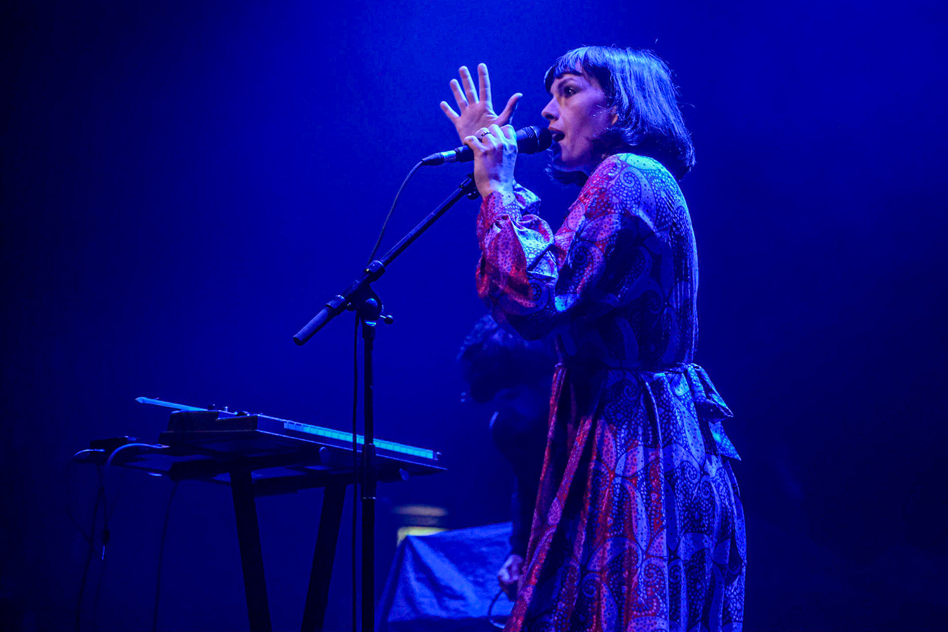 Support act Gwenno warm up the crowd for the Manic Street Preachers Tour 2019 at Olympia on 30/05/2019. 

Photo by John Middleton