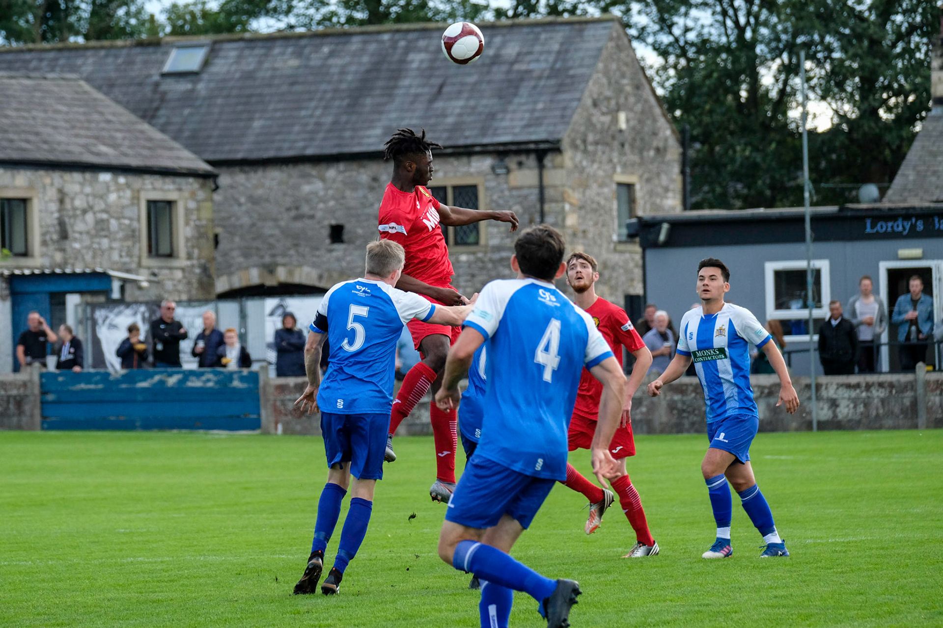 Clitheroe vs Prescot Cables 

Bet Victor League game match at Shawbridge during the 2019/20 season 07/09/2019.

Photograph by John Middleton