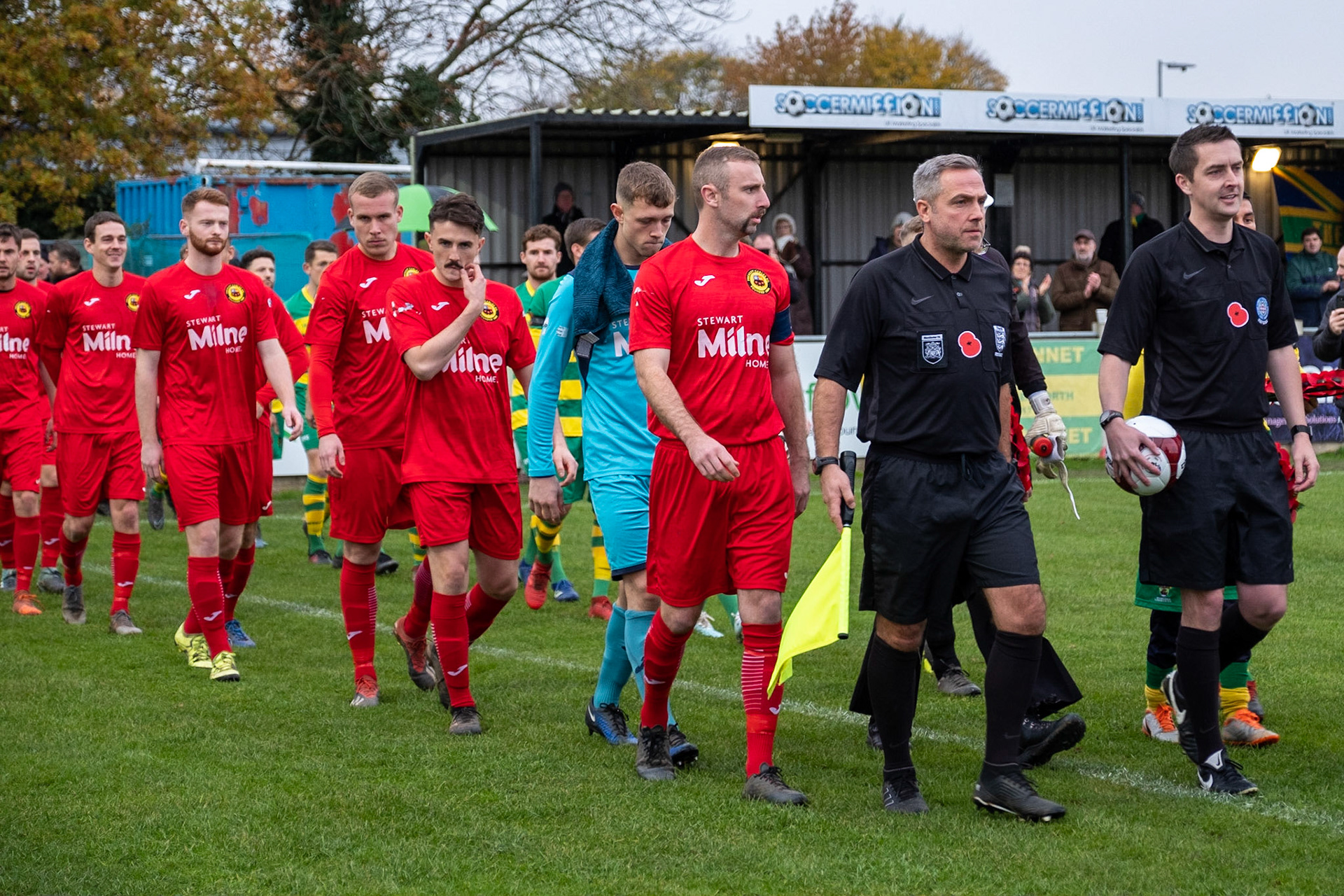 Runcorn Linnets Vs Prescot Cables 

Buildbase FA Trophy Second Qualifying round match at Millbank Linnets Stadium during the 2019/20 season 09/11/2019.

Photograph by John Middleton