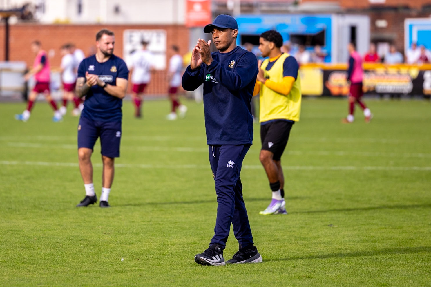 Southport, ENGLAND - during the Enterprise National League North match between Southport and South Shields at Southport.Canon Canon EOS R3 500 1/4000 2.8 (Pic by John Middleton)