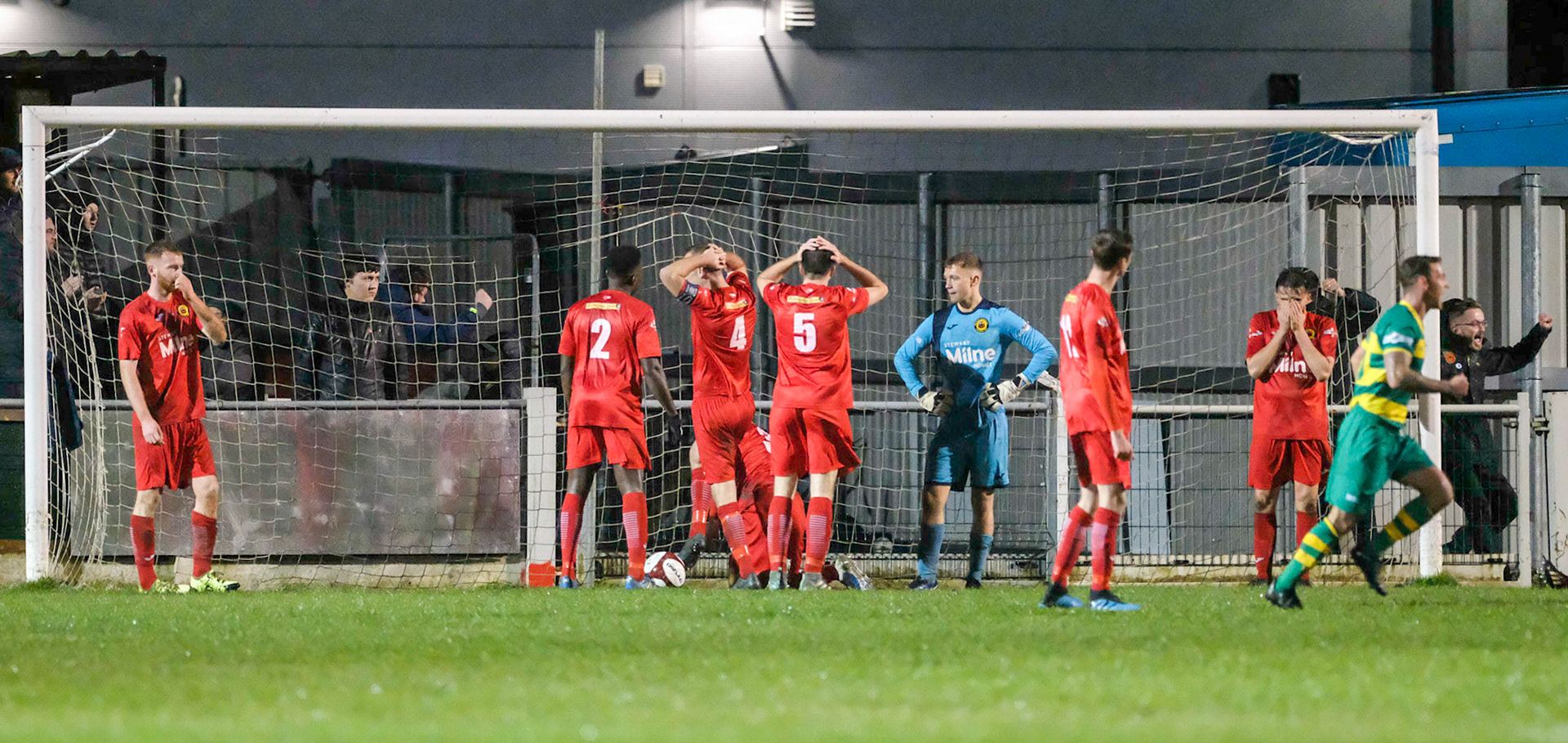 Runcorn Linnets Vs Prescot Cables 

Buildbase FA Trophy Second Qualifying round match at Millbank Linnets Stadium during the 2019/20 season 09/11/2019.

Photograph by John Middleton