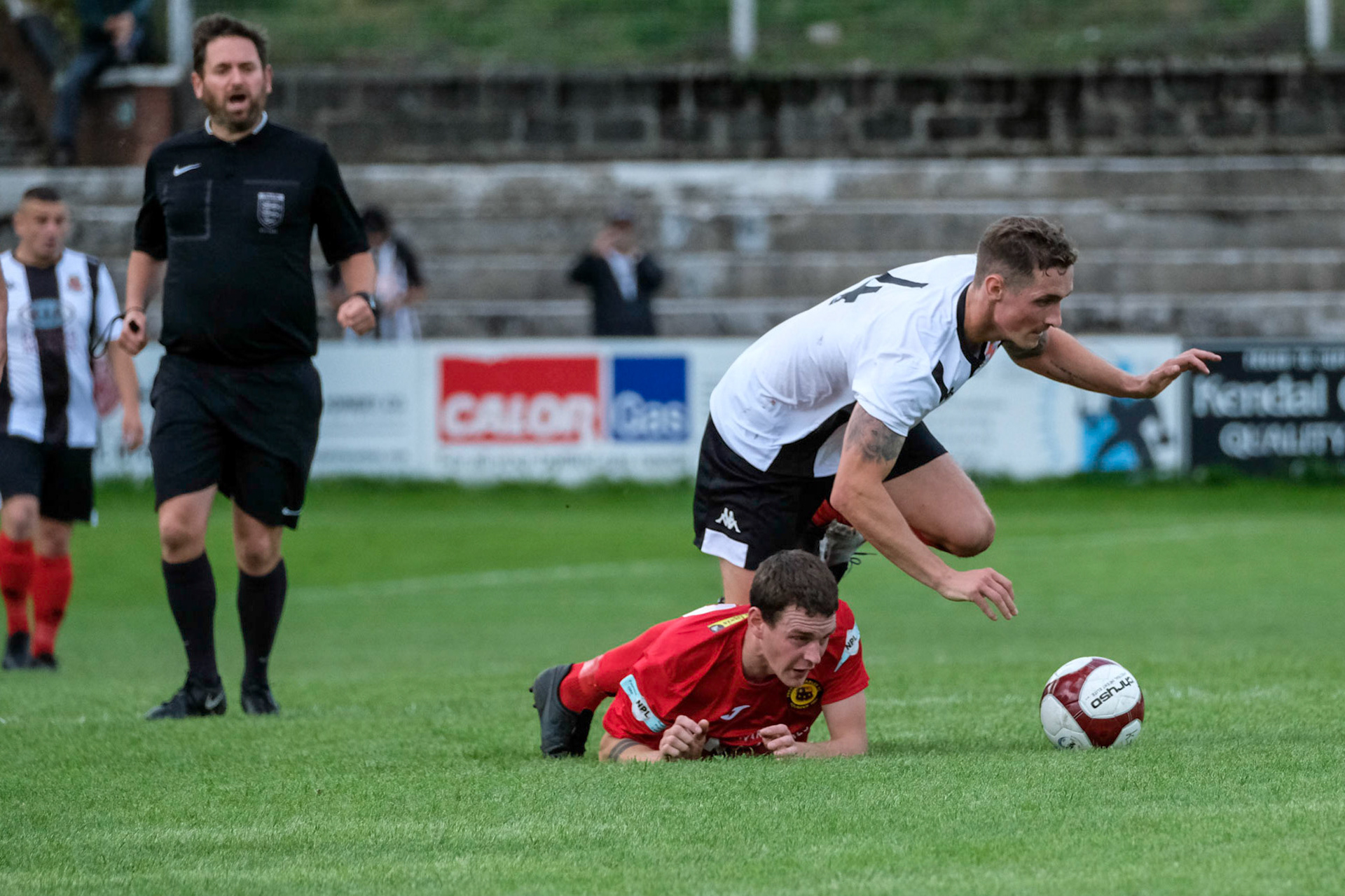 Kendal Town vs Prescot Cables 

Bet Victor League game match at Parkside Road during the 2019/20 season 17/08/2019.

Photograph by John Middleton
