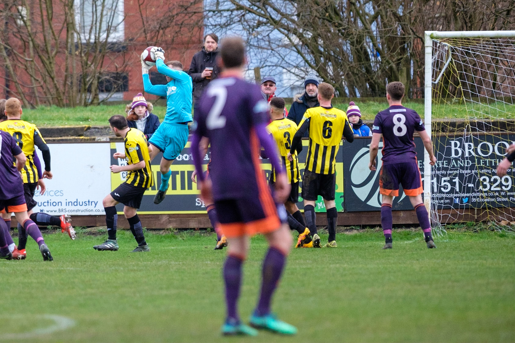 Prescot Cables vs City of Liverpool 

match at IP Truck Parts Stadium during the 2019/20 Betvictor Northern Premier season 22/02/2020.

Photograph by John Middleton