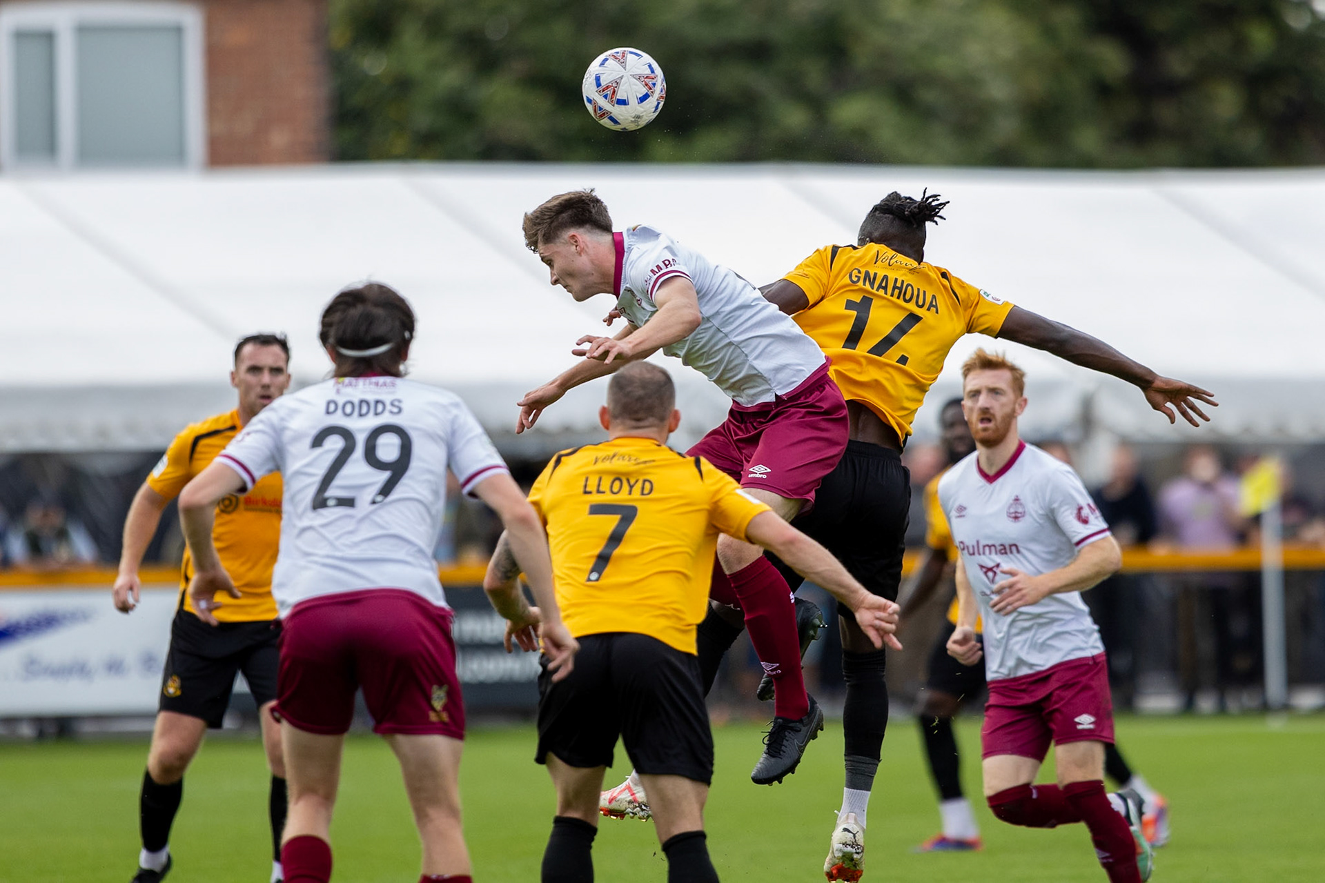 Southport, ENGLAND - during the Enterprise National League North match between Southport and South Shields at Southport.Canon Canon EOS R6m2 1000 1/6400 2.8 (Pic by John Middleton)