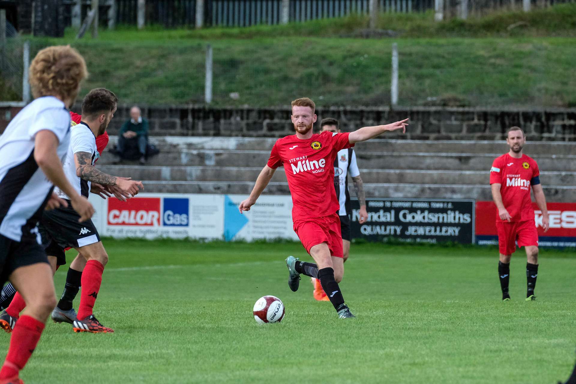 Kendal Town vs Prescot Cables 

Bet Victor League game match at Parkside Road during the 2019/20 season 17/08/2019.

Photograph by John Middleton