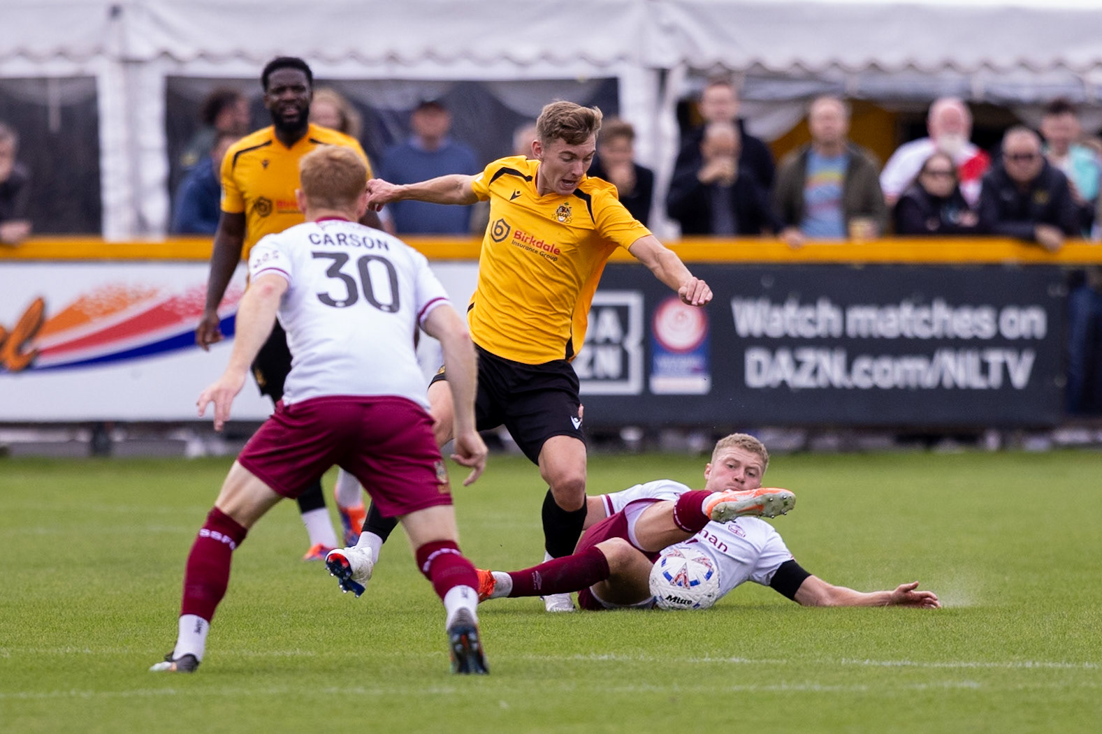 Southport, ENGLAND - during the Enterprise National League North match between Southport and South Shields at Southport.Canon Canon EOS R6m2 1000 1/6400 2.8 (Pic by John Middleton)