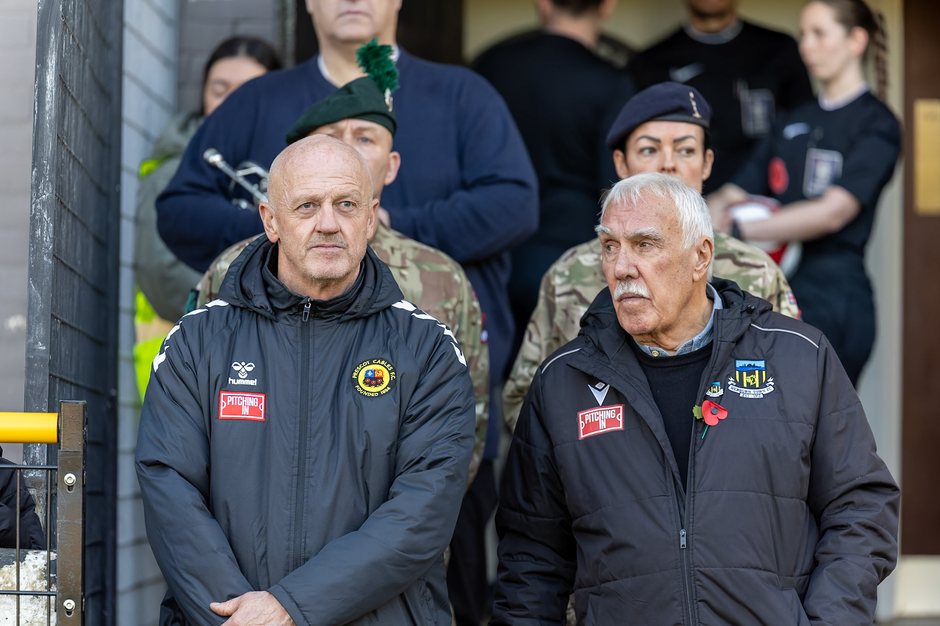Prescot, ENGLAND -  during the NPL Premier Division match between Prescot Cables and  Hebburn Town  at The Auto Safety Centre StadiumCanon Canon EOS R3 800 1/1000 2.8 (Pic by John Middleton)